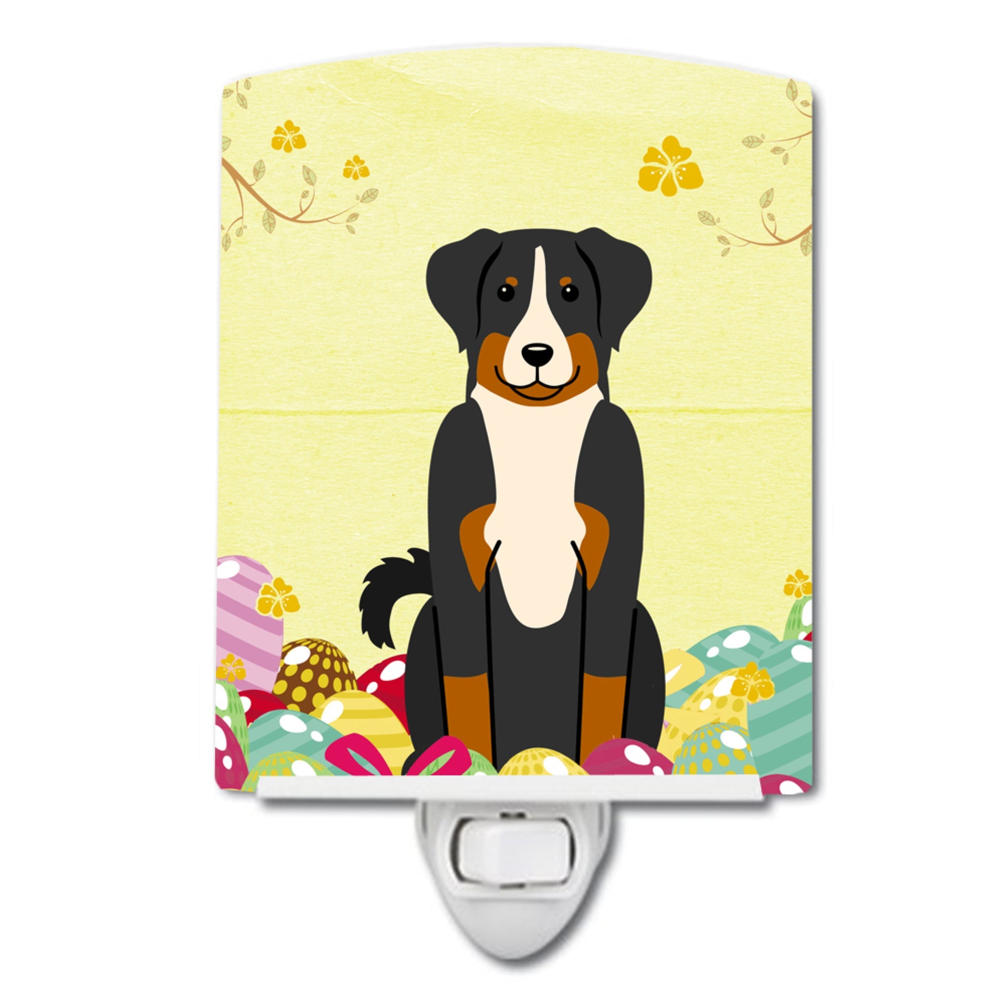  inchCarolines Treasures Easter Eggs Appenzeller Sennenhund Ceramic Night Light, 6x4, Multicolor inch
