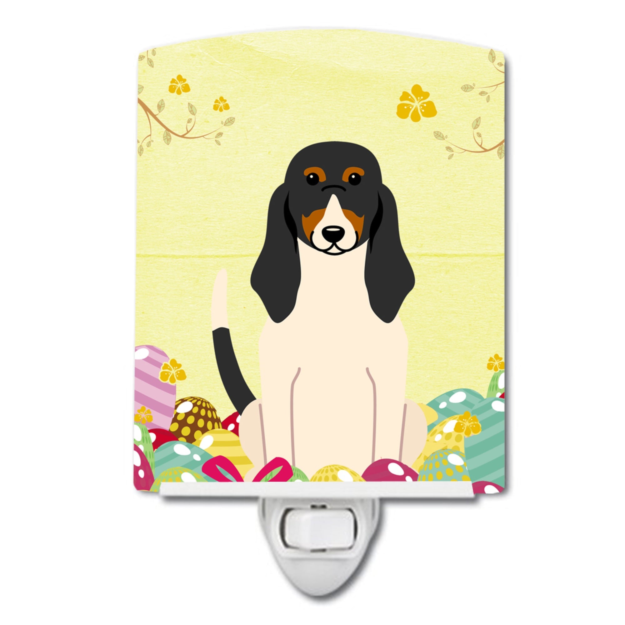  inchCarolines Treasures Easter Eggs Swiss Hound Ceramic Night Light, 6x4, Multicolor inch