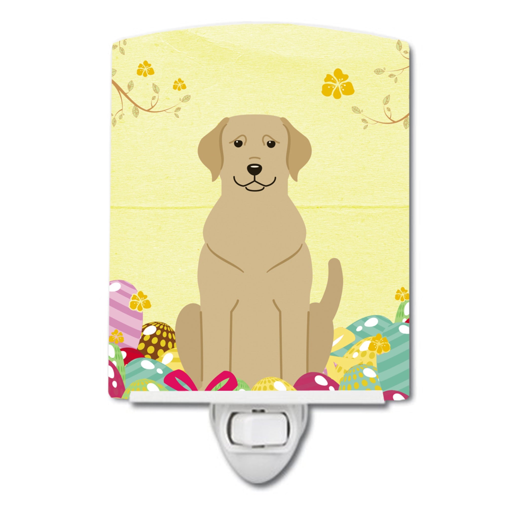  inchCarolines Treasures Easter Eggs Yellow Labrador Ceramic Night Light, 6x4, Multicolor inch