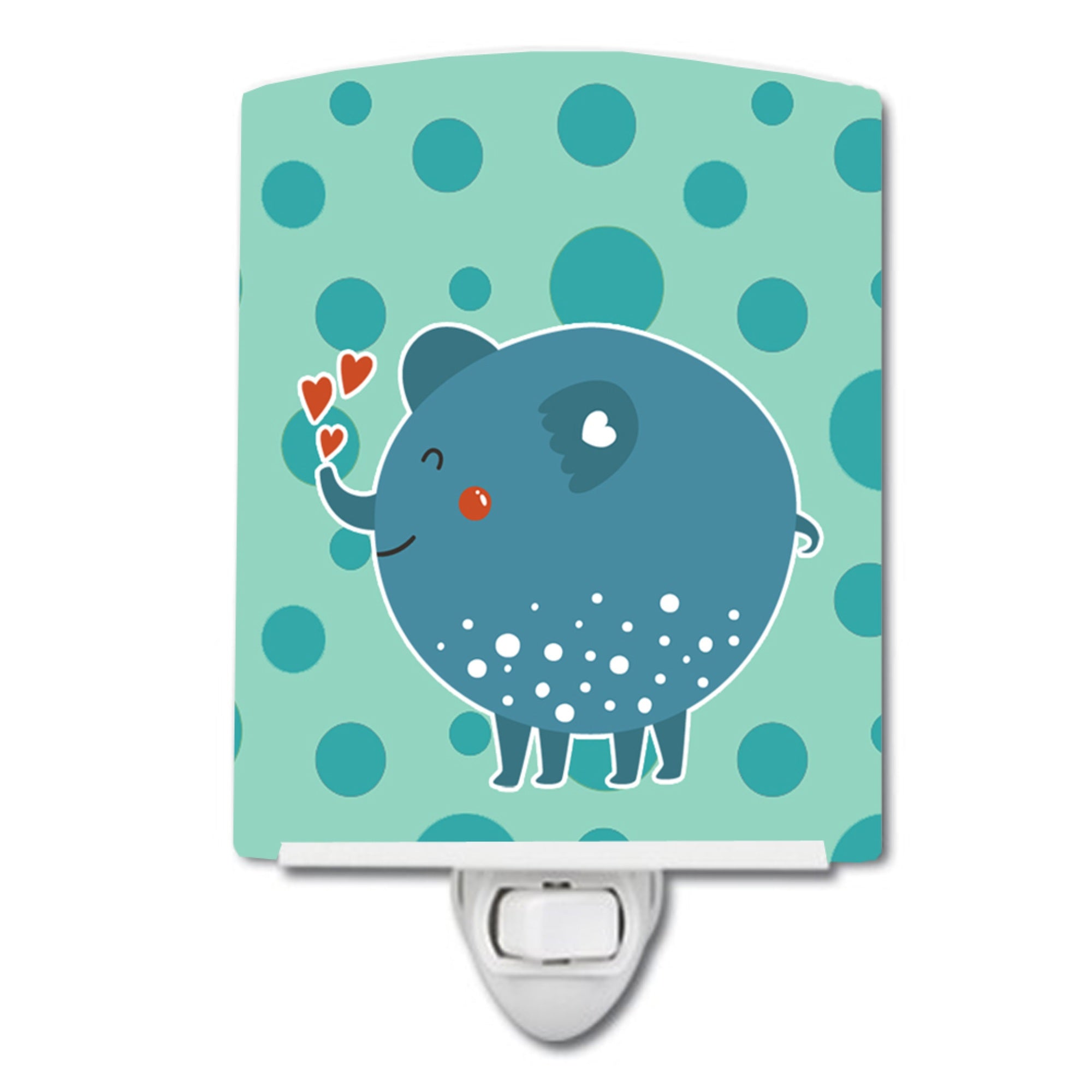  inchCarolines Treasures Blue Ceramic Night Light, Elephant, Blue, 6 inch inch x 4 inch inch, BB6733CNL inch