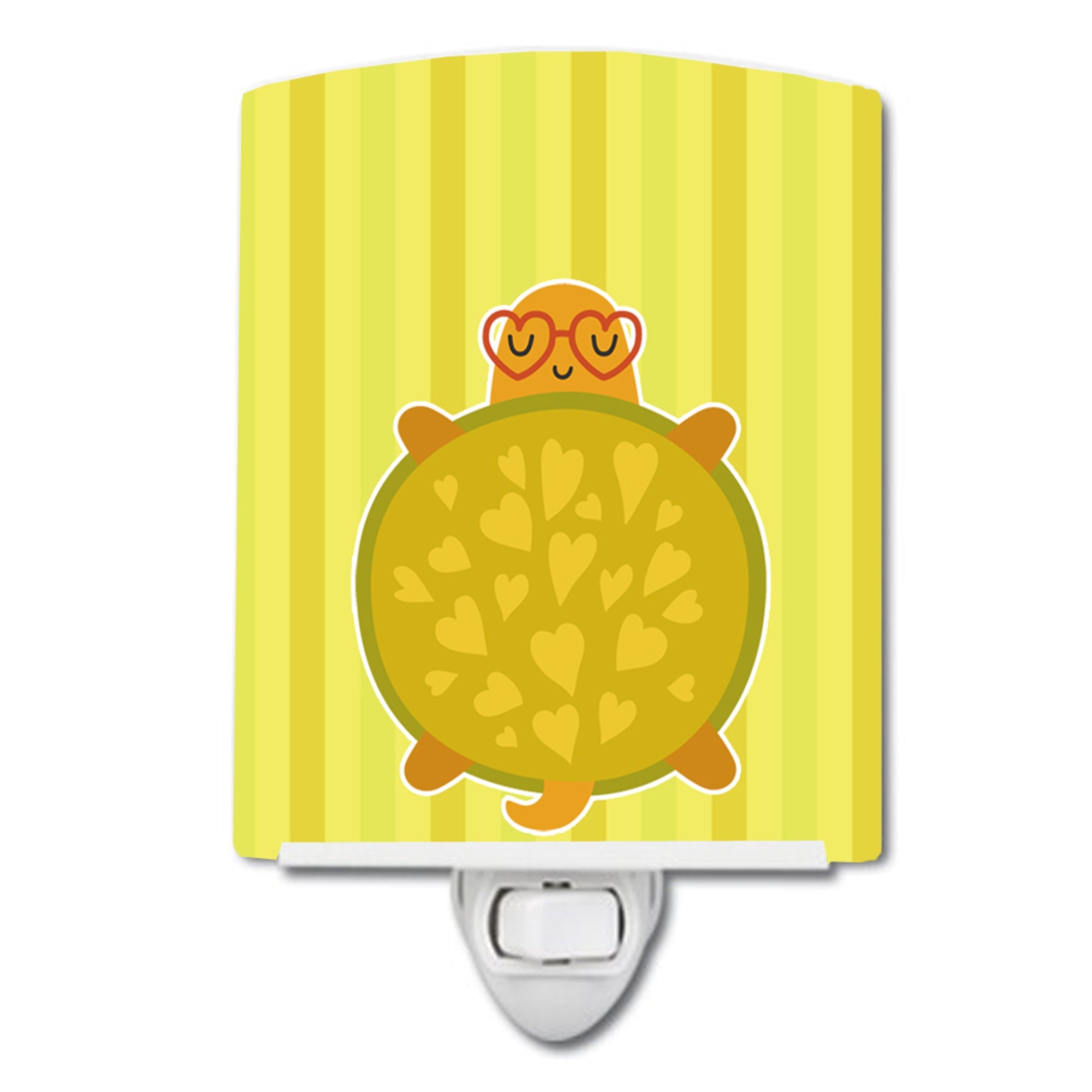  inchCarolines Treasures Turtle Ceramic Night Light, Glasses, Green, 6 inch inch x 4 inch inch inch