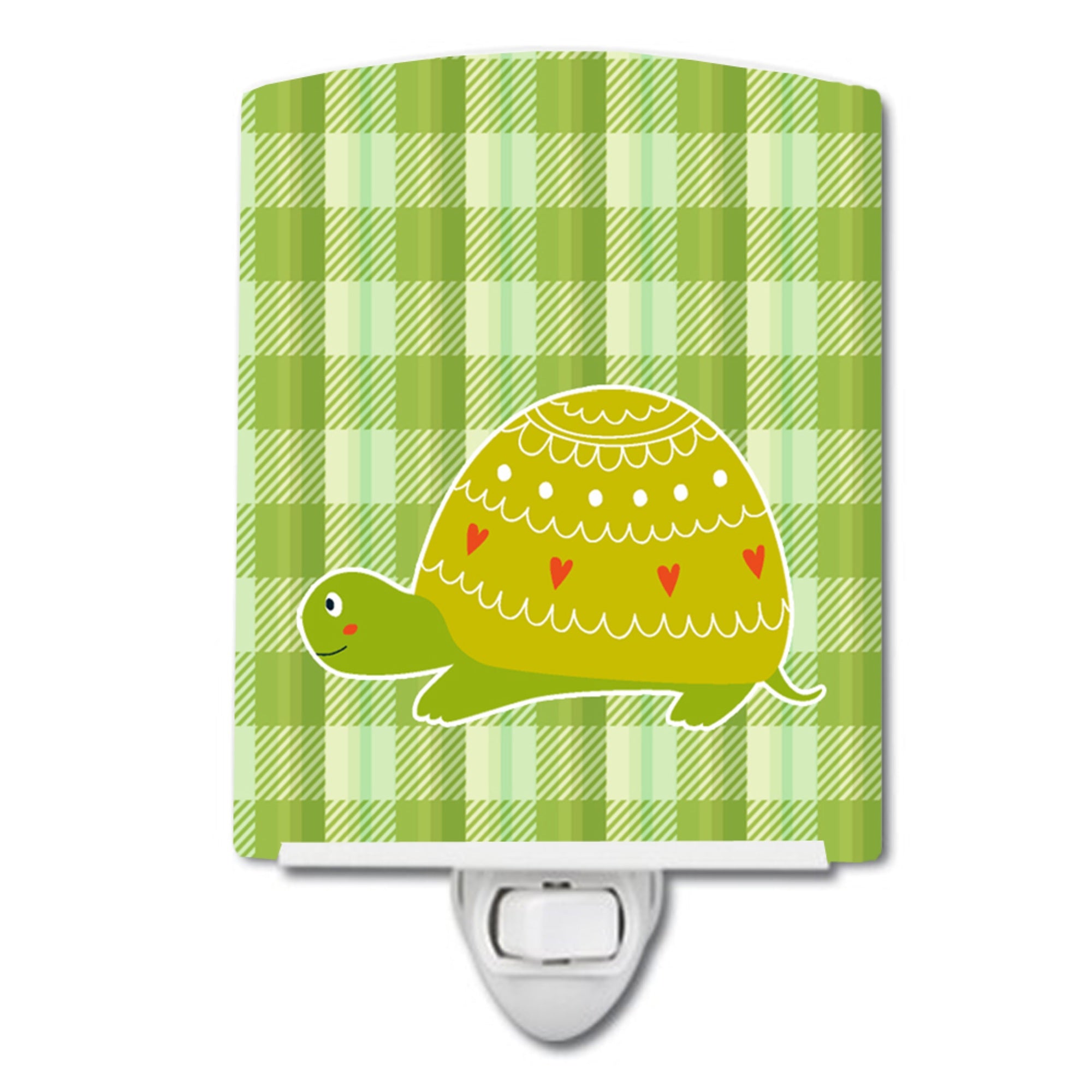  inchCarolines Treasures Turtle Ceramic Night Light, Move, Green, 6 inch inch x 4 inch inch inch