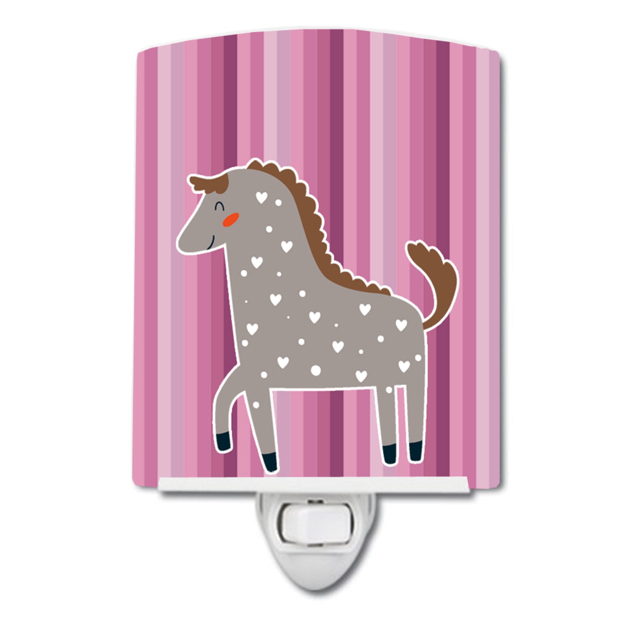  inchCarolines Treasures Horse Ceramic Night Light, Pink, 6 inch inch x 4 inch inch inch
