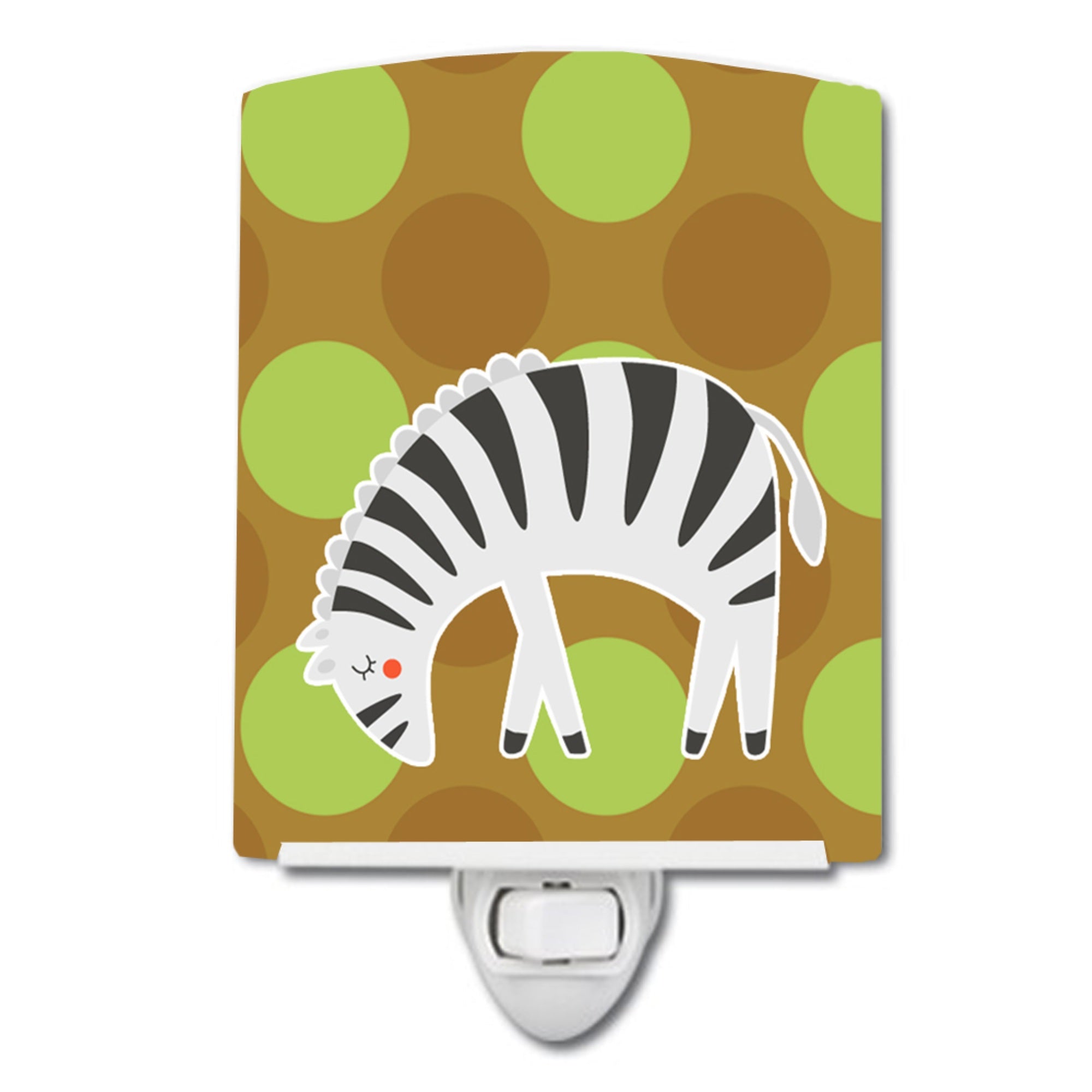  inchCarolines Treasures Zebra Ceramic Night Light, Brown, 6 inch inch x 4 inch inch inch
