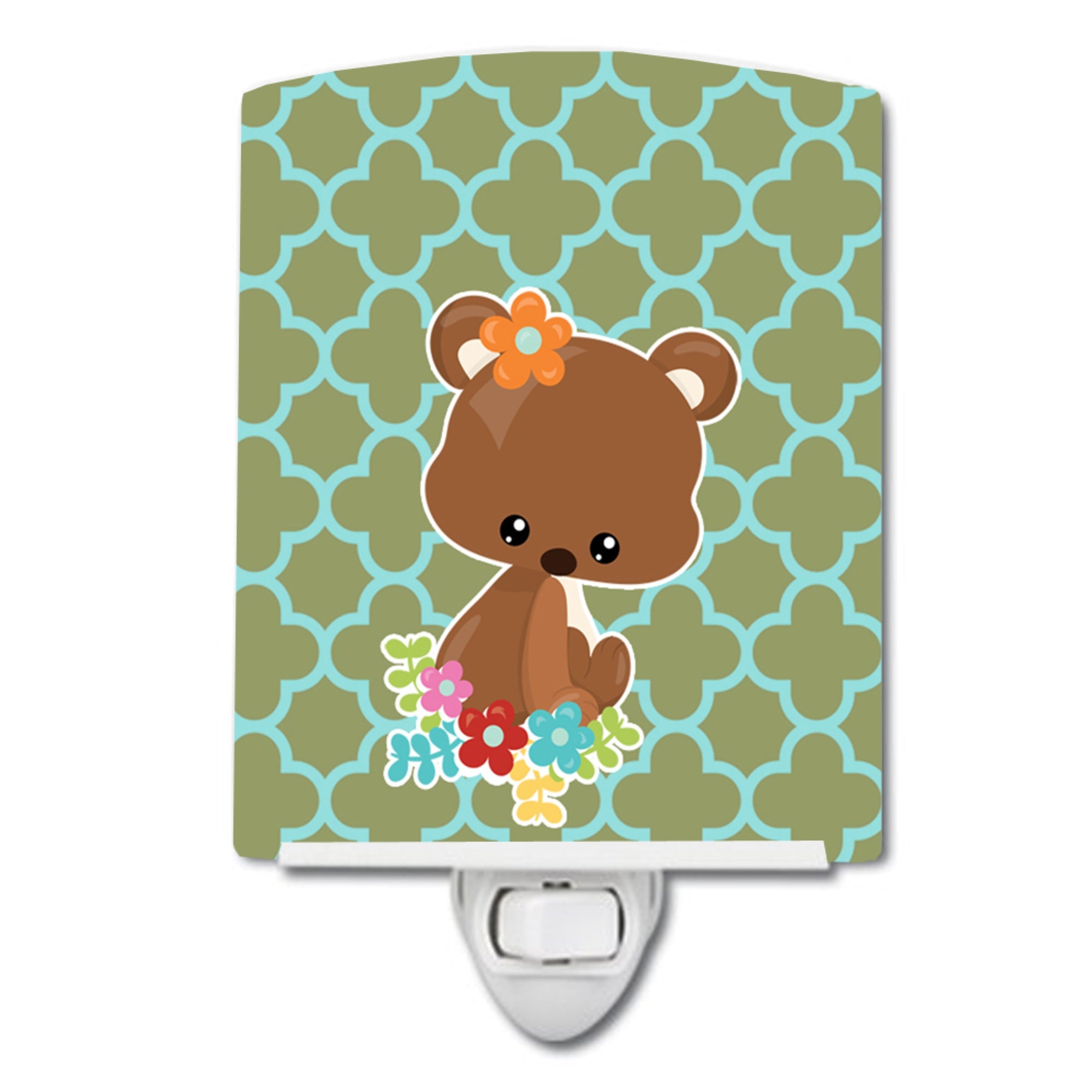  inchCarolines Treasures Baby Boy Bear Ceramic Night Light, Brown, Blue, 6 inch inch x 4 inch inch inch