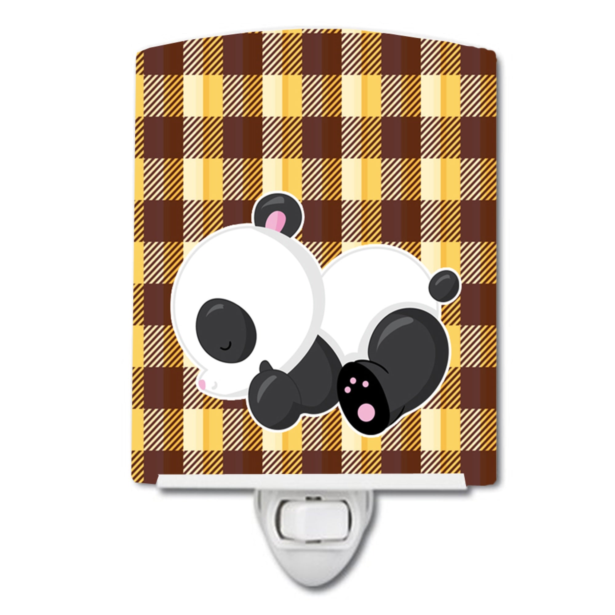  inchCarolines Treasures Panda Ceramic Night Light, Naptime, Brown, 6 inch inch x 4 inch inch inch