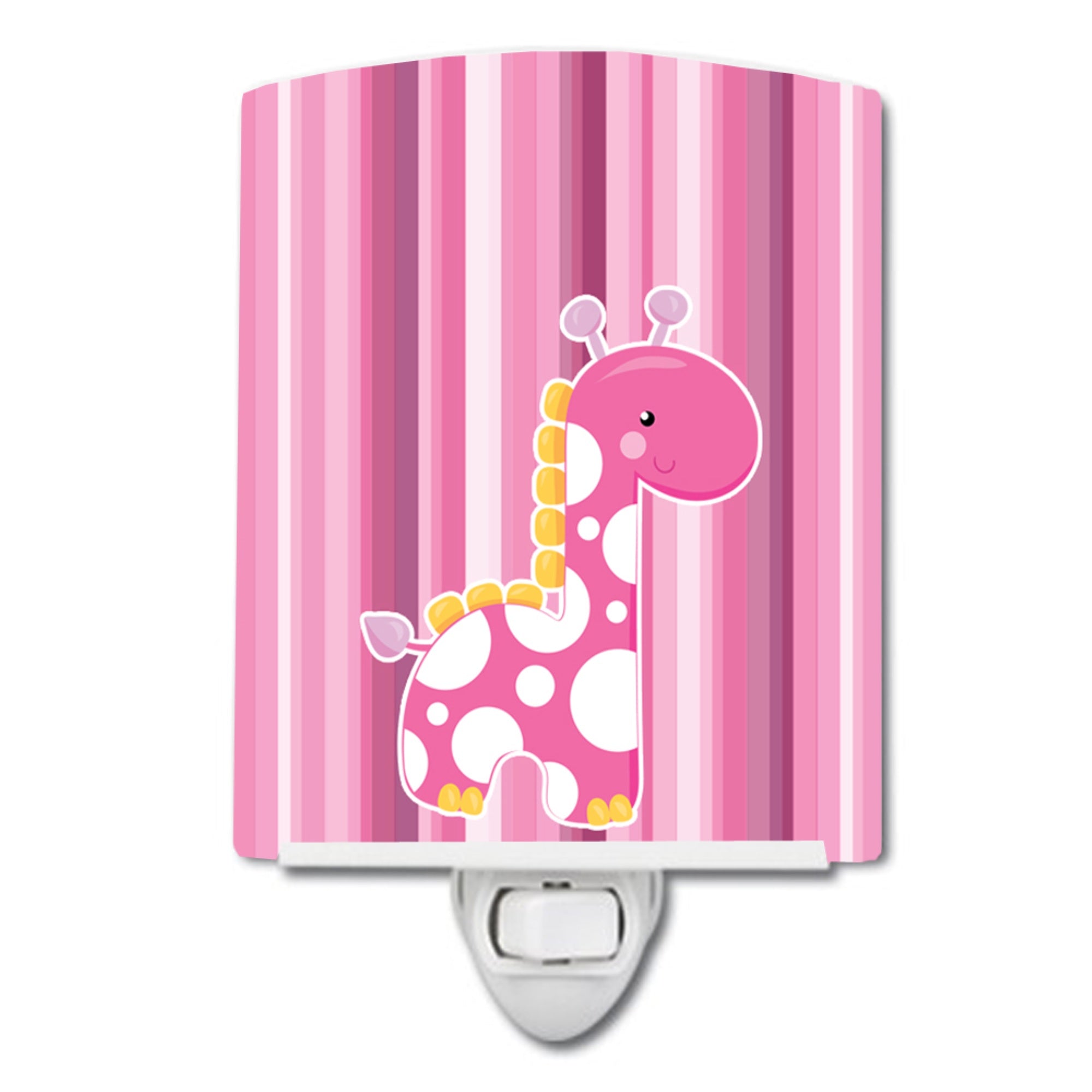  inchCarolines Treasures Girl Ceramic Night Light, Giraffe, Pink, 6 inch inch x 4 inch inch inch