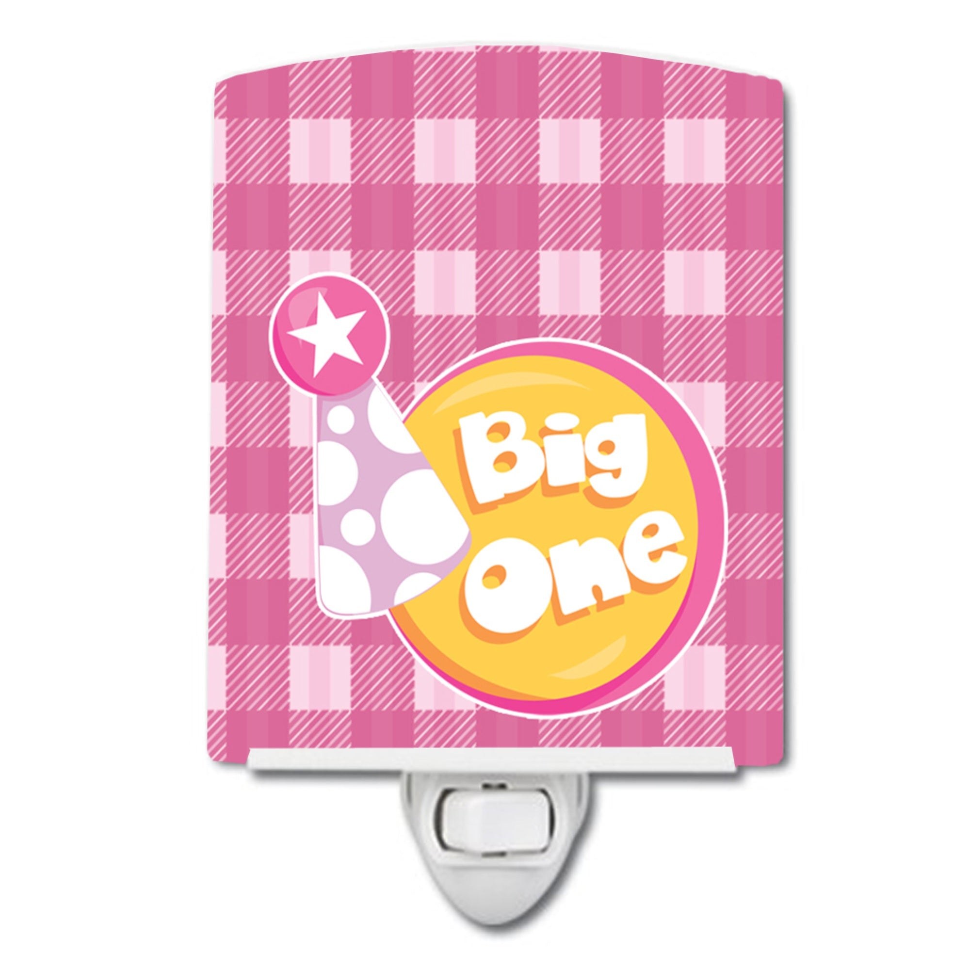 inchCarolines Treasures Girl Ceramic Night Light, Big One, Pink, 6 inch inch x 4 inch inch inch