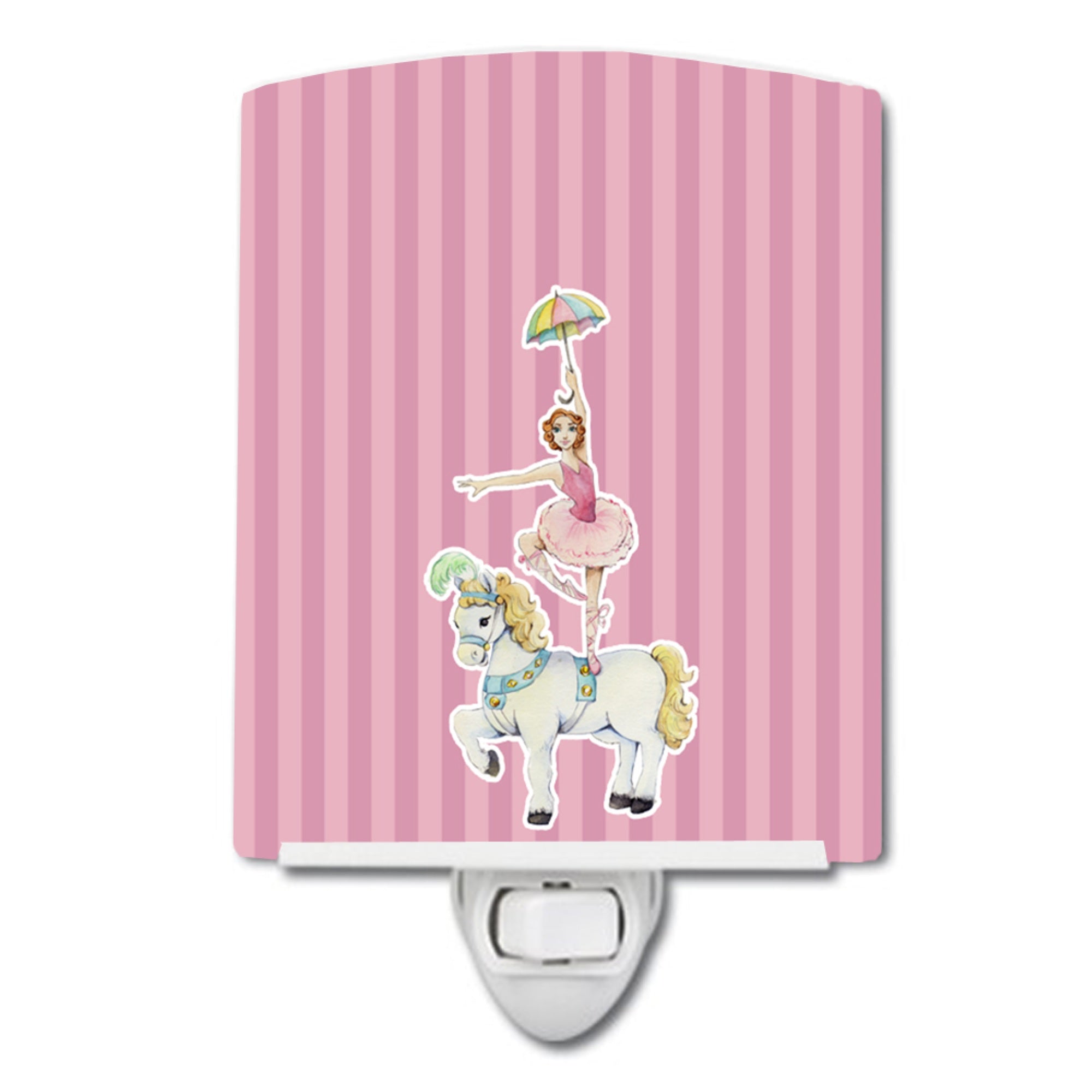  inchCarolines Treasures Circus Ceramic Night Light, Performer, Pink, 6 inch inch x 4 inch inch inch