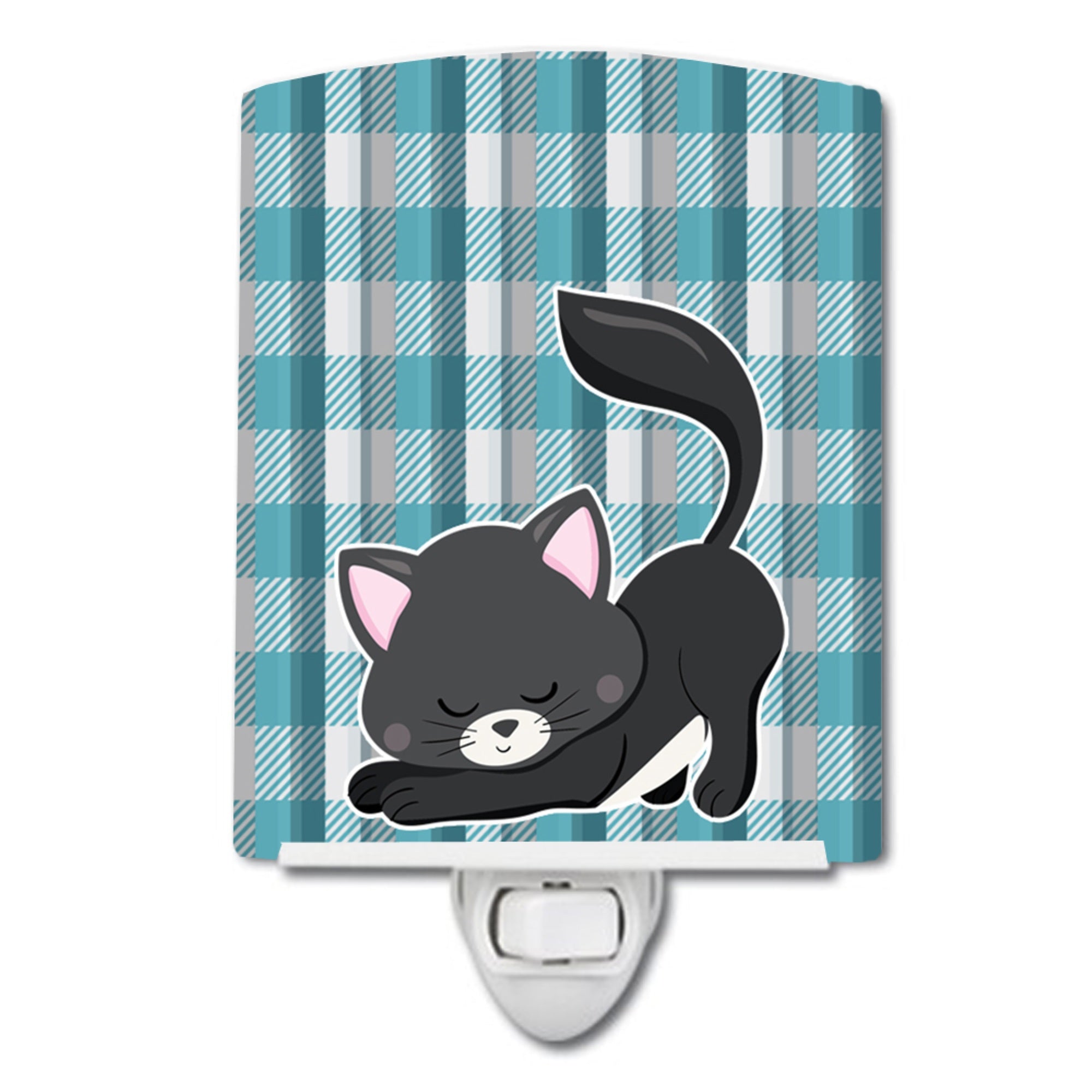  inchCarolines Treasures Little Ceramic Night Light, Black Cat Kitten, Multicolor, 6 inch inch x 4 inch inch inch
