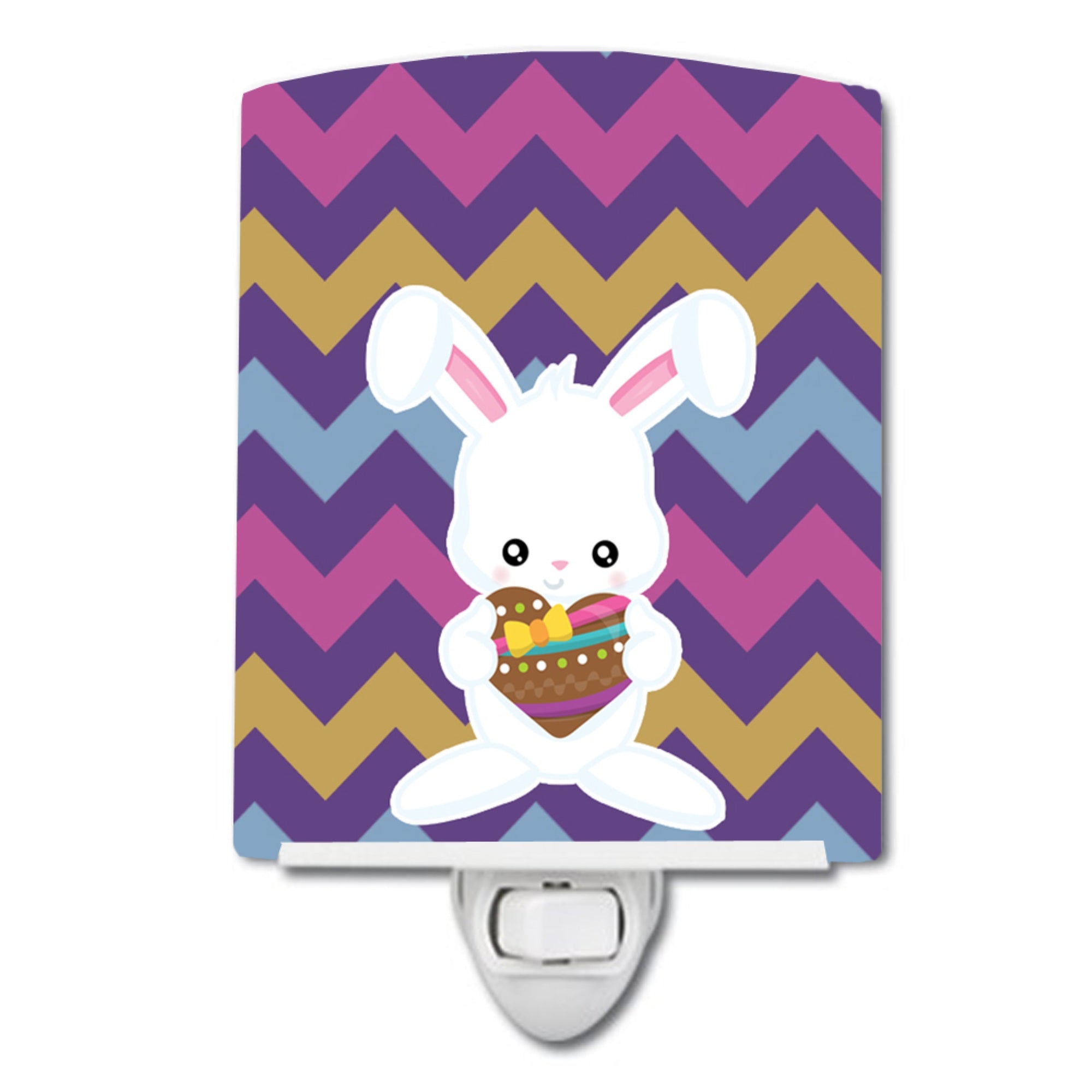  inchCarolines Treasures Easter Rabbit Ceramic Night Light, Chocolate Heart, Multicolor, 6 inch inch x 4 inch inch inch