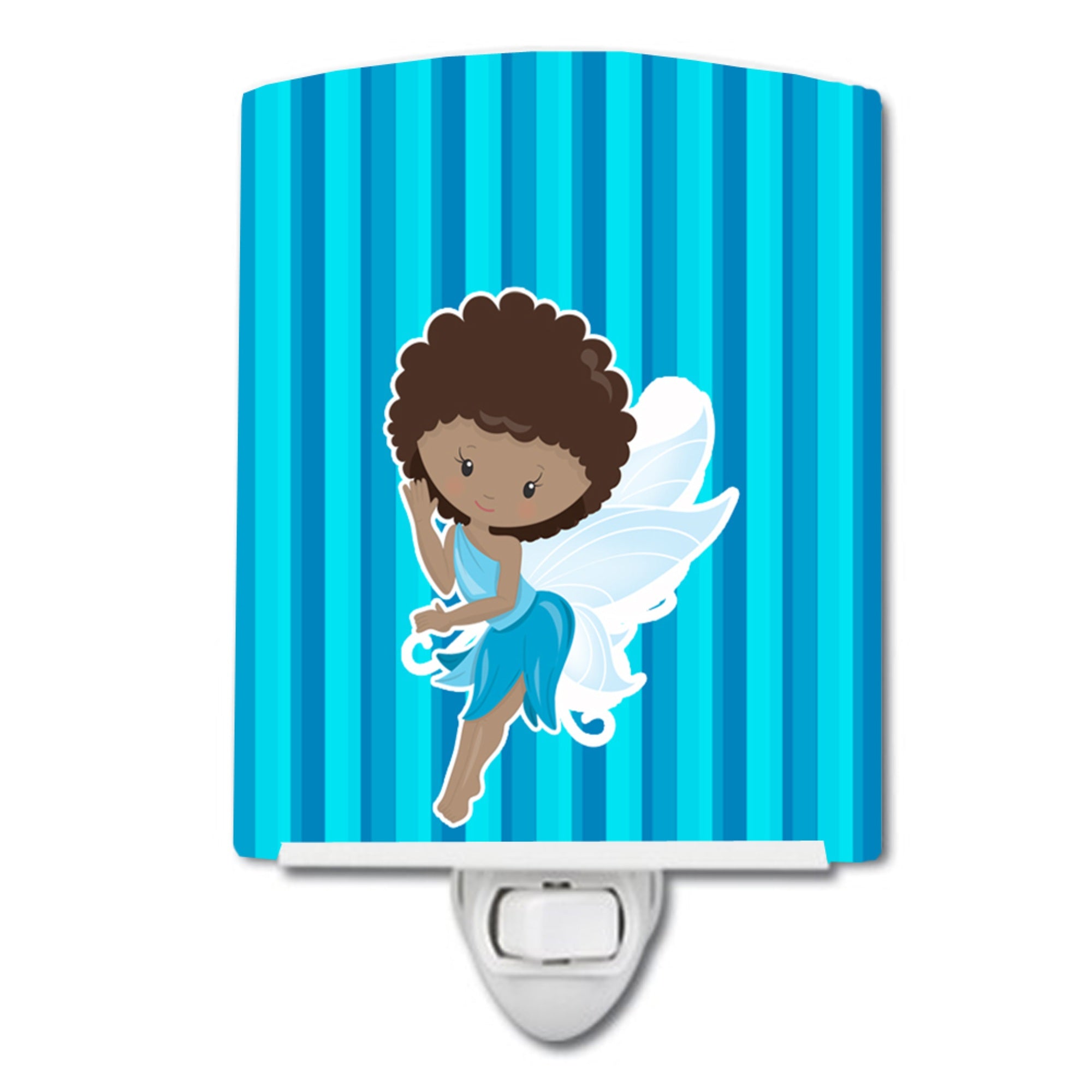  inchCarolines Treasures Fairy Stripes Ceramic Night Light, Blue, 6 inch inch x 4 inch inch, BB6906CNL inch