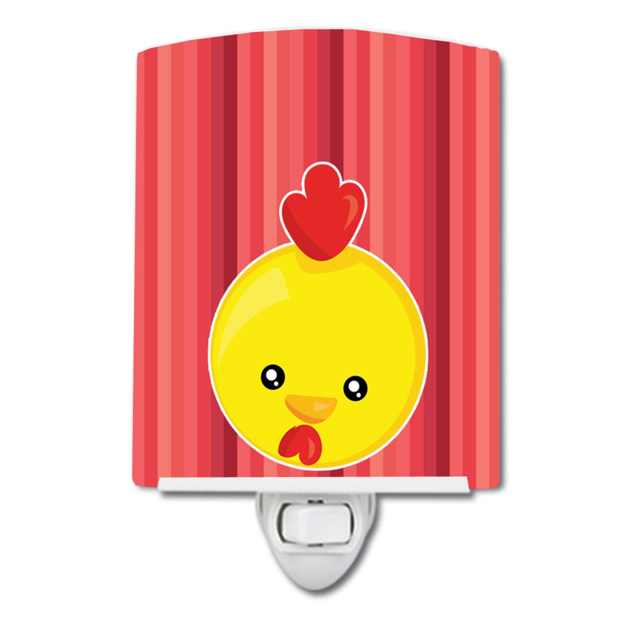  inchCarolines Treasures Chicken Ceramic Night Light, Face, Red, 6 inch inch x 4 inch inch inch