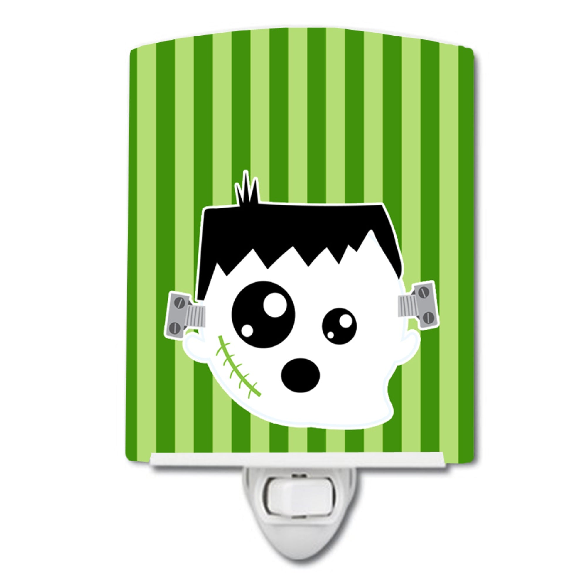  inchCarolines Treasures Halloween Ghost Ceramic Night Light, Frankenstein, Green, 6 inch inch x 4 inch inch inch