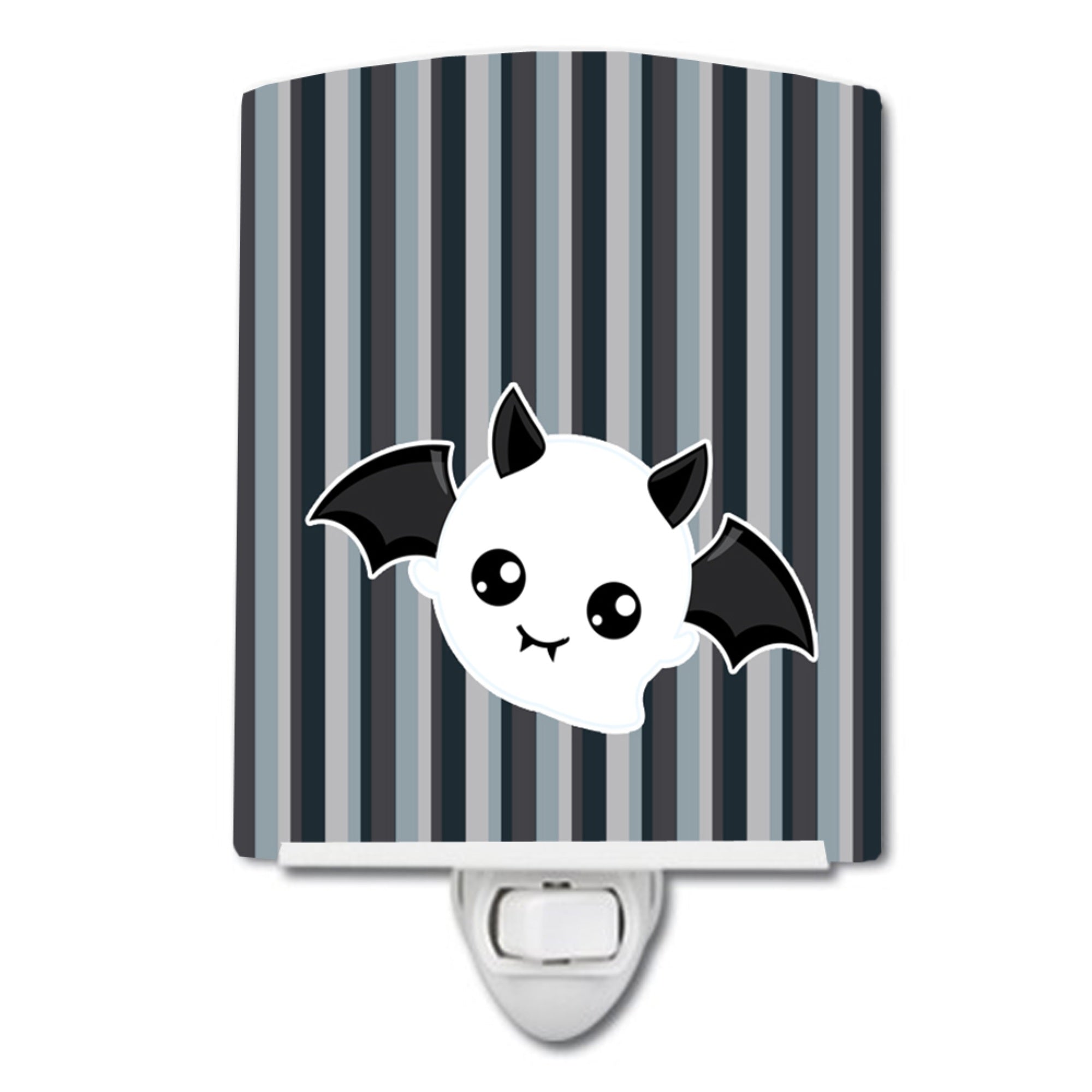  inchCarolines Treasures Halloween Ghost Ceramic Night Light, Bat, Grey, 6 inch inch x 4 inch inch inch