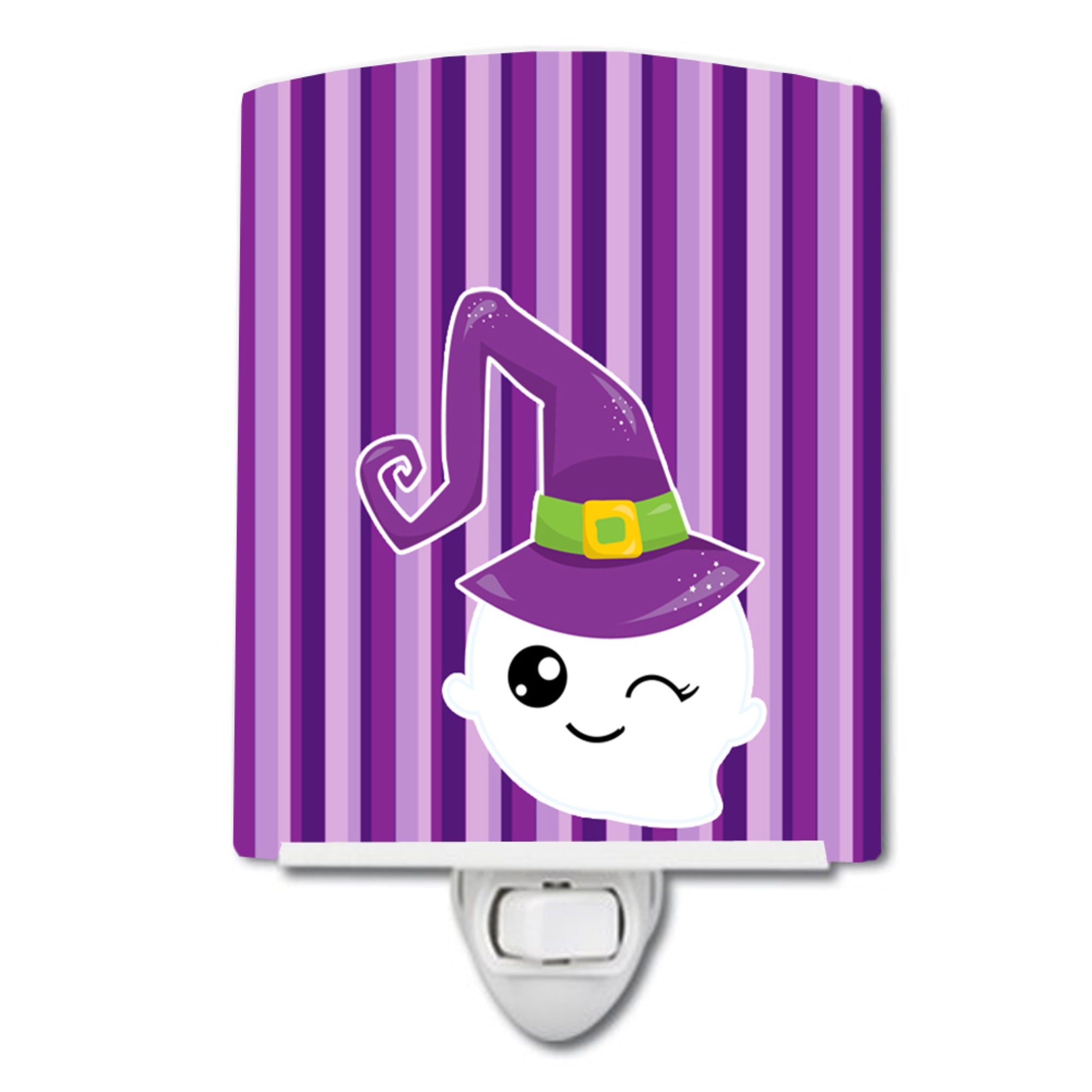  inchCarolines Treasures Halloween Ghost Ceramic Night Light, Witch, Purple, 6 inch inch x 4 inch inch inch