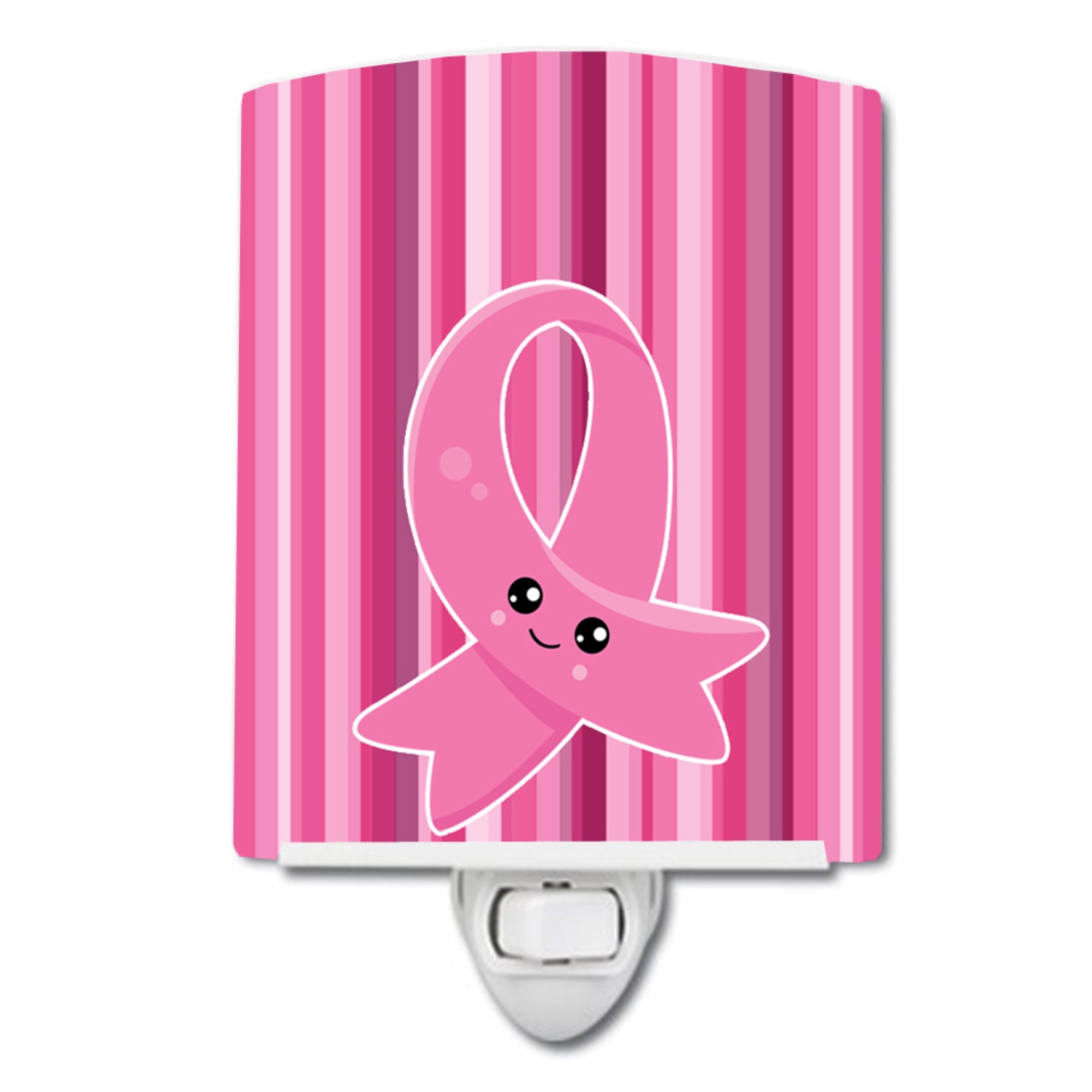  inchCarolines Treasures Breast Cancer Awareness Ribb Ceramic Night Light, Face, Pink, 6 inch inch x 4 inch inch inch