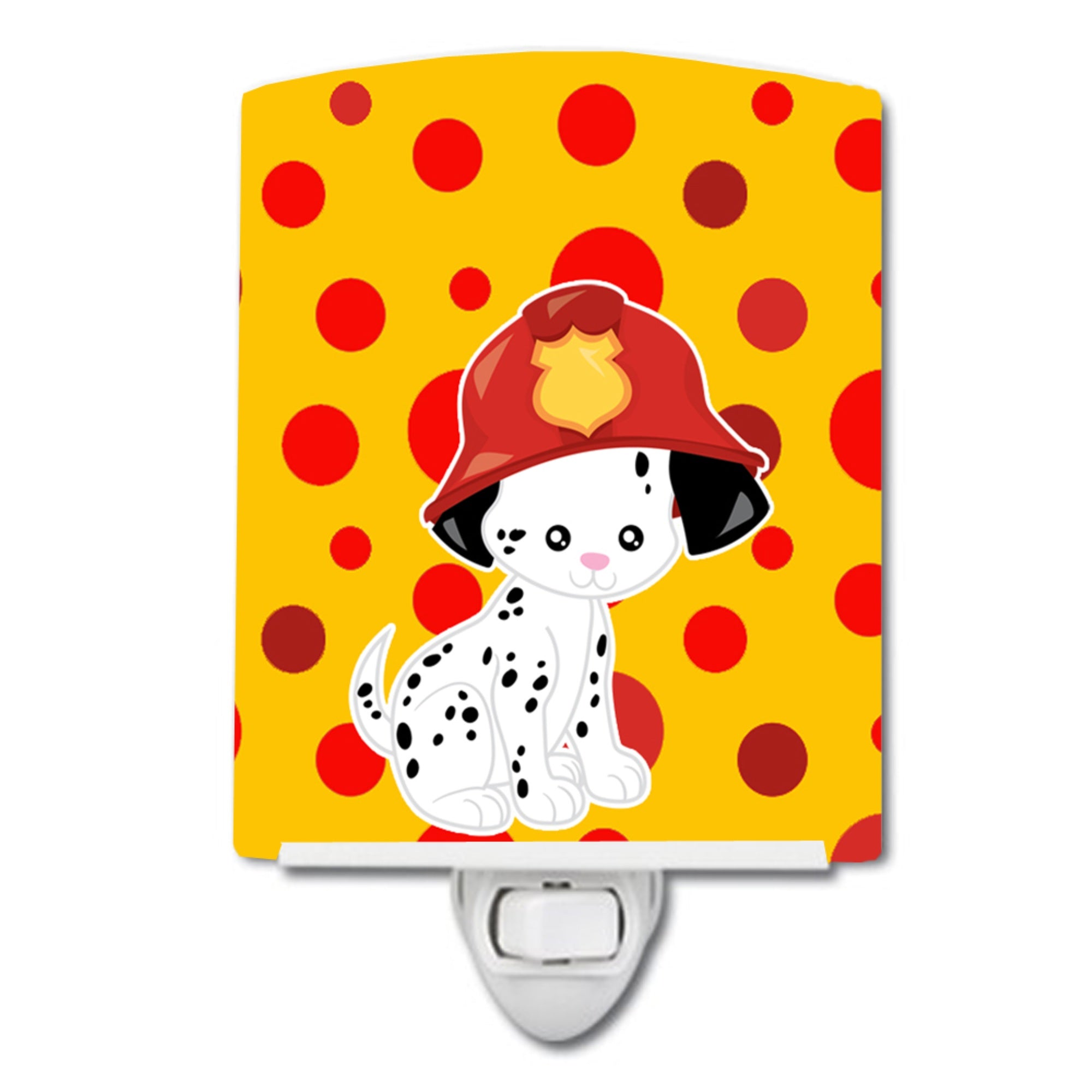  inchCarolines Treasures Fireman Dalmatian Puppy Ceramic Night Light, Multicolor, 6x4 inch