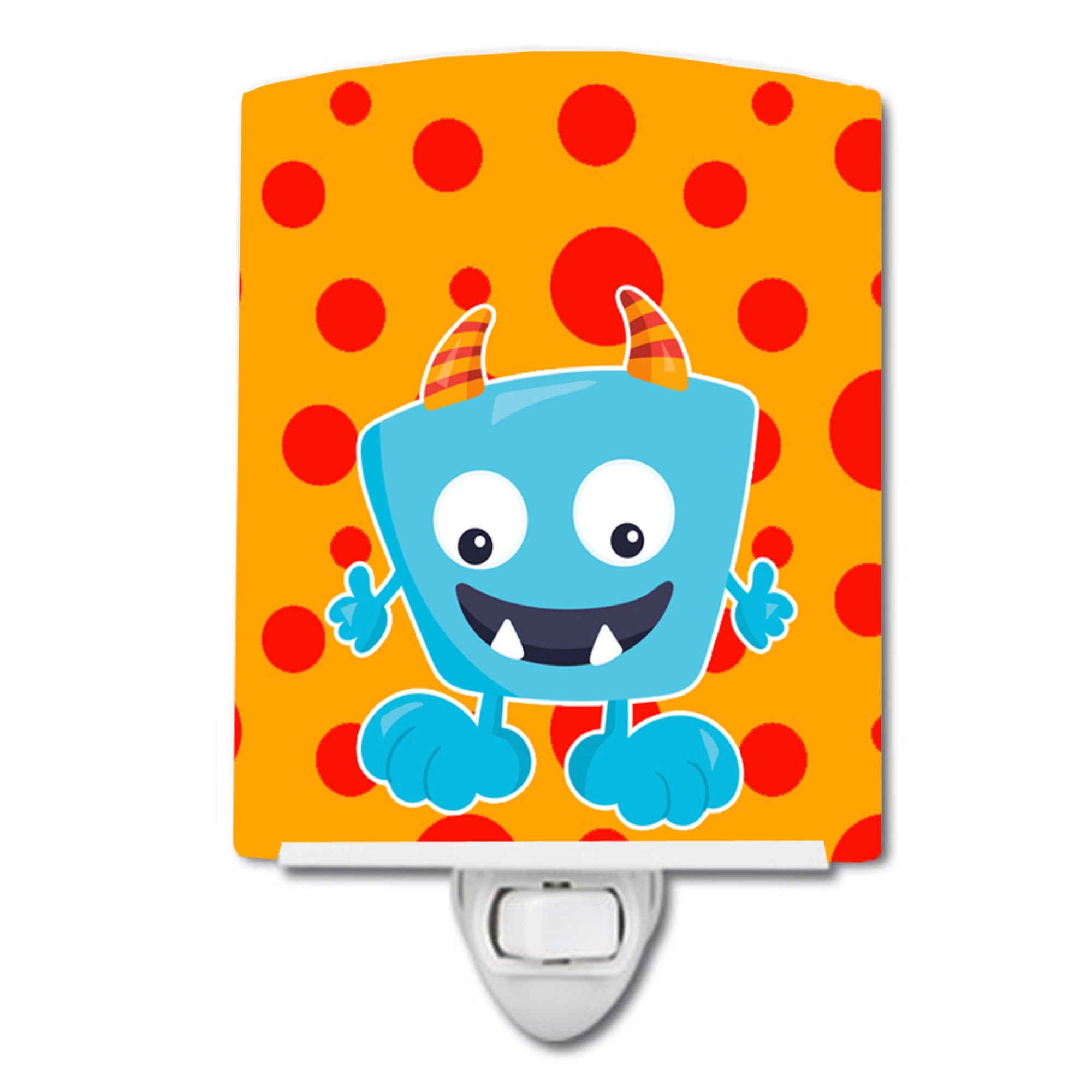  inchCarolines Treasures Little Monster Ceramic Night Light, Aqua Devil, Multicolor, 6 inch inch x 4 inch inch inch
