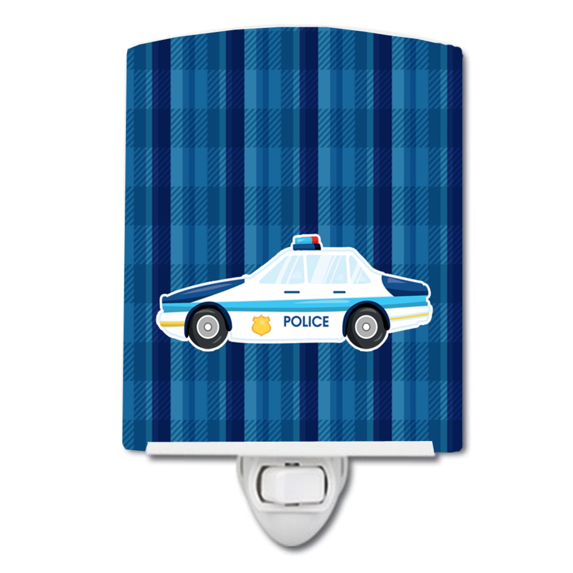  inchCarolines Treasures Police Ceramic Night Light, Car, Blue, 6 inch inch x 4 inch inch inch