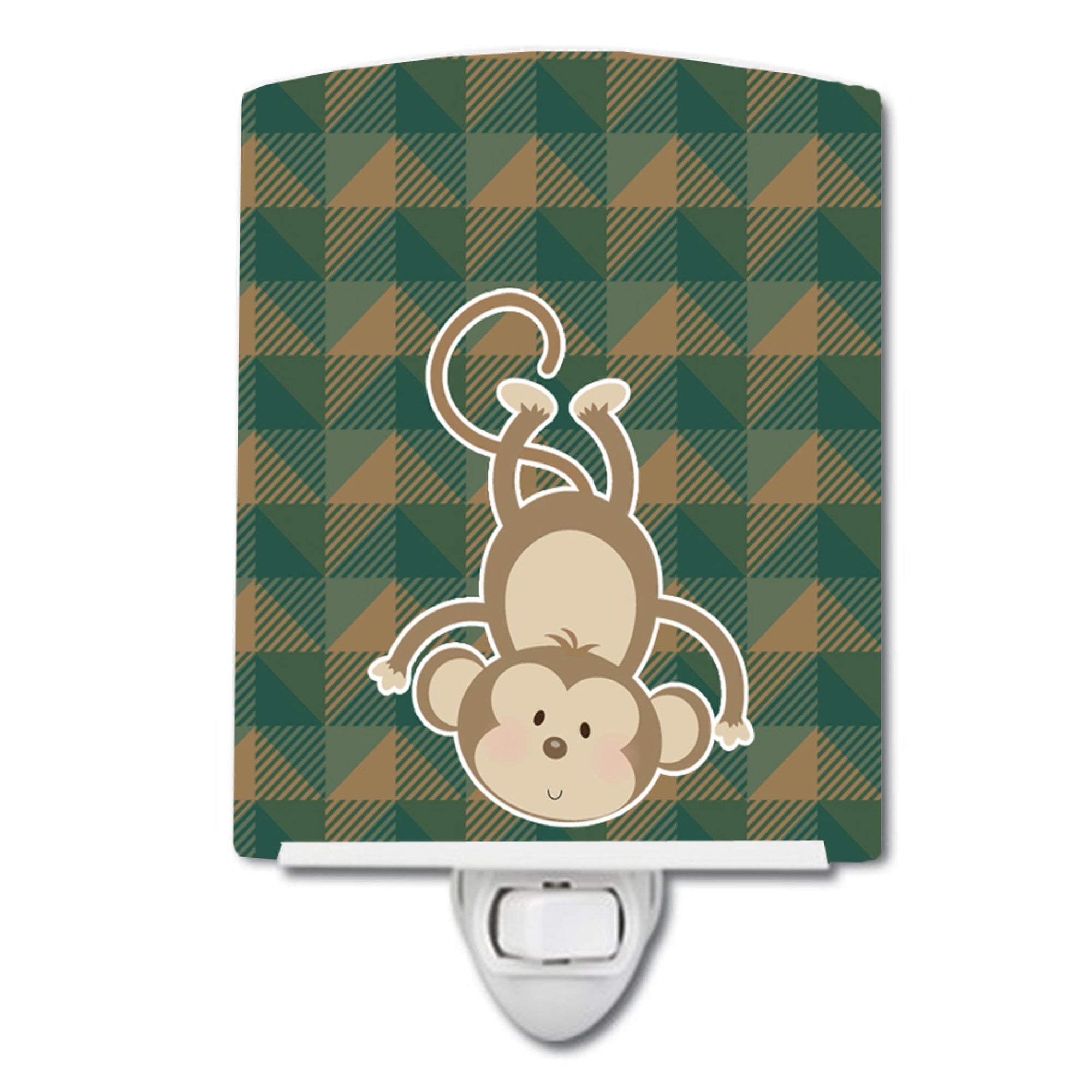  inchCarolines Treasures Monkey Ceramic Night Light, Brown, 6 inch inch x 4 inch inch, BB7023CNL inch