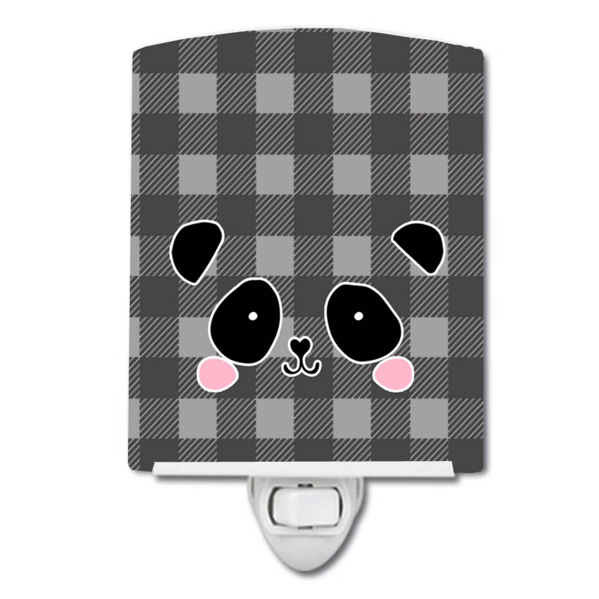 inchCarolines Treasures Panda Bear Ceramic Night Light, Face, Grey, 6 inch inch x 4 inch inch inch