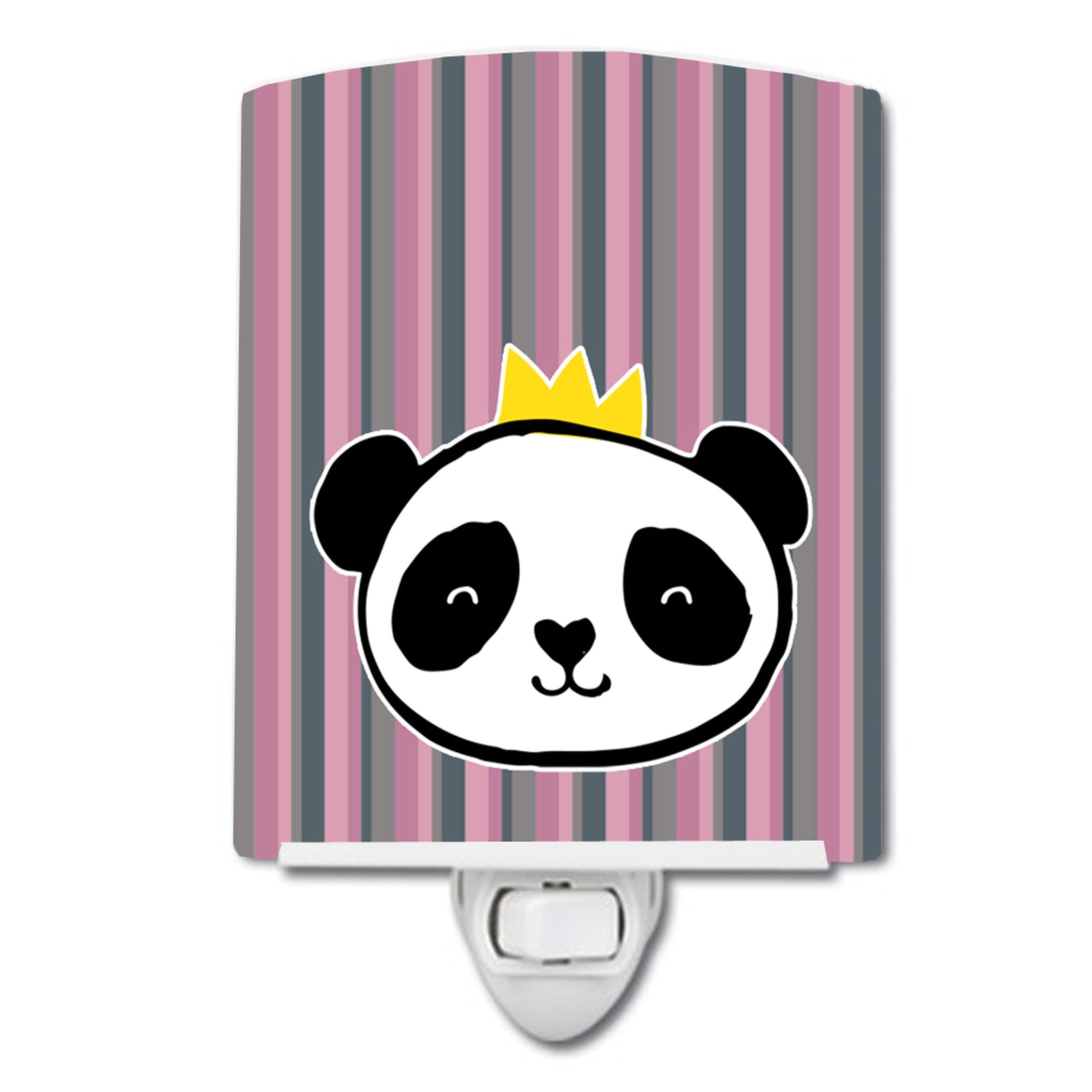  inchCarolines Treasures Panda Bear Ceramic Night Light, Queen, Grey, 6 inch inch x 4 inch inch inch