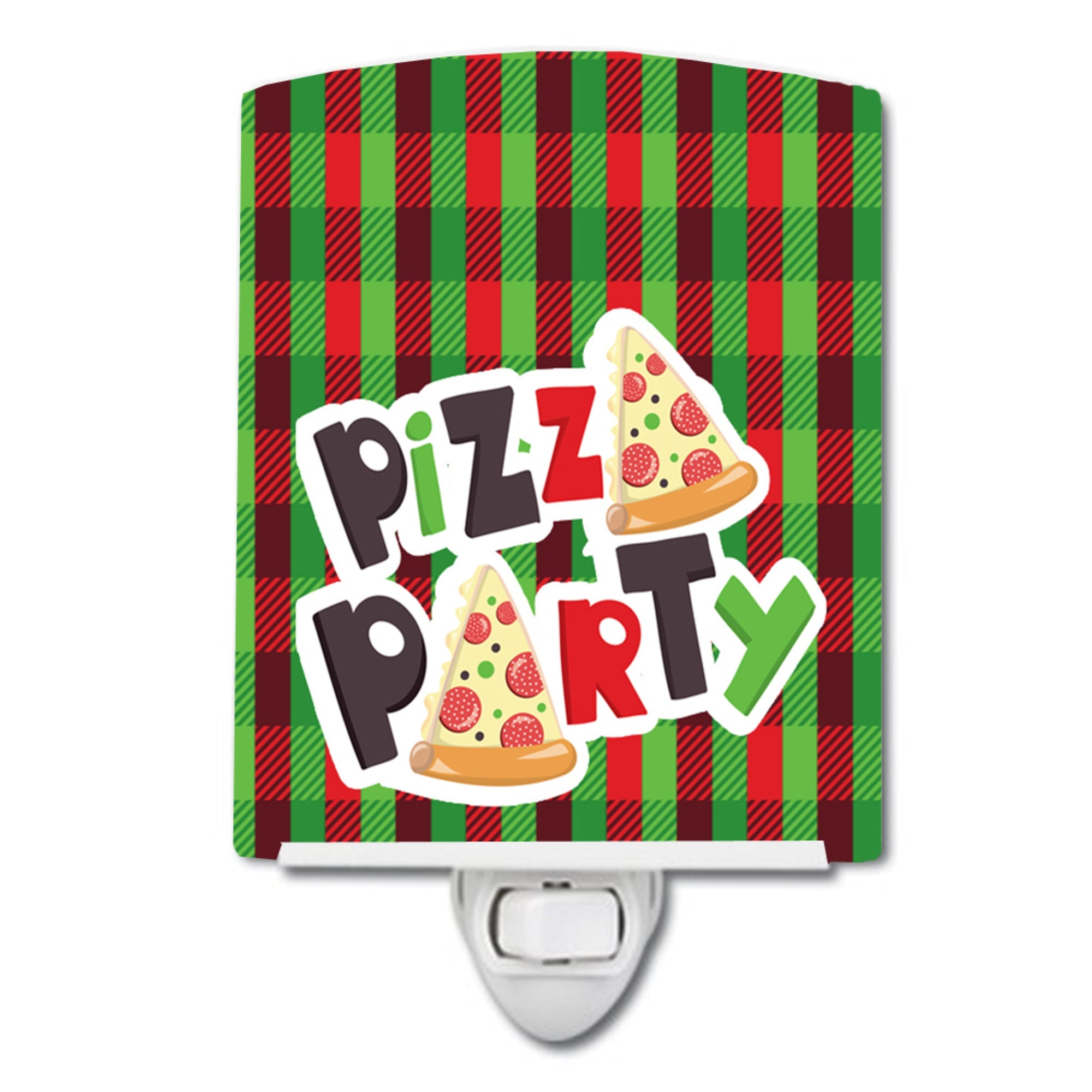  inchCarolines Treasures Pizza Ceramic Night Light, Party, Multicolor, 6 inch inch x 4 inch inch inch