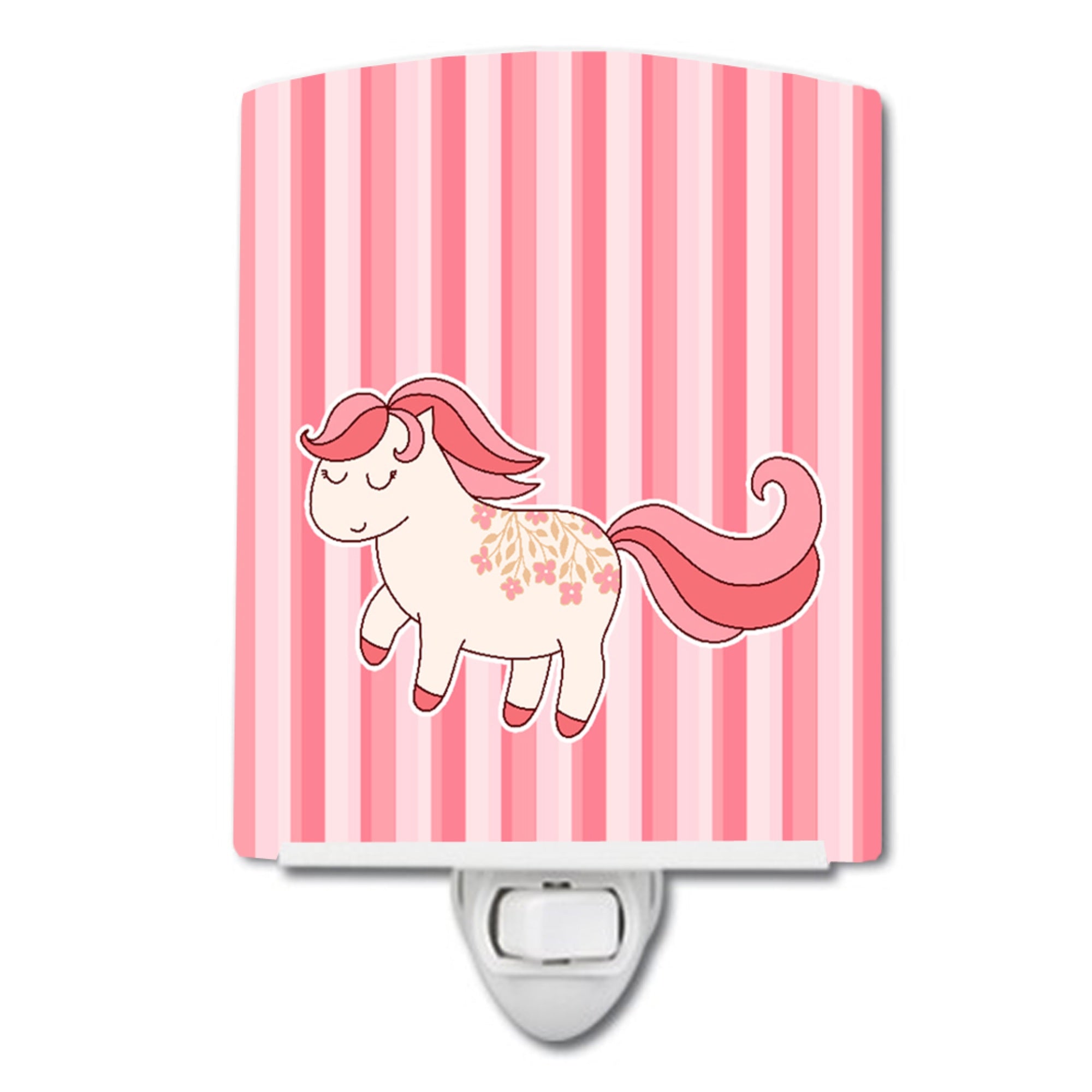  inchCarolines Treasures Little Ceramic Night Light, Pony, Pink, 6 inch inch x 4 inch inch inch