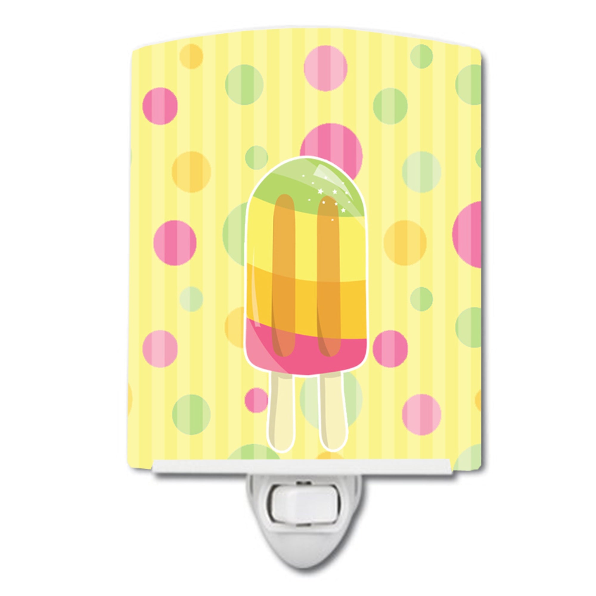 inchCarolines Treasures Ice Pop Popsicle Ceramic Night Light, Polka Dots, Multicolor, 6 inch inch x 4 inch inch inch