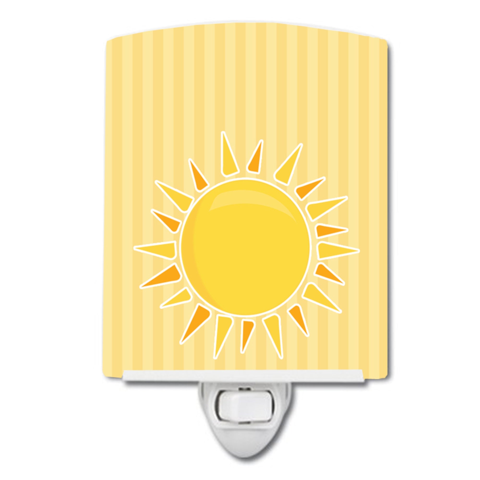 inchCarolines Treasures Sunshine Sun Ceramic Night Light, Stripes, Yellow, 6 inch inch x 4 inch inch inch