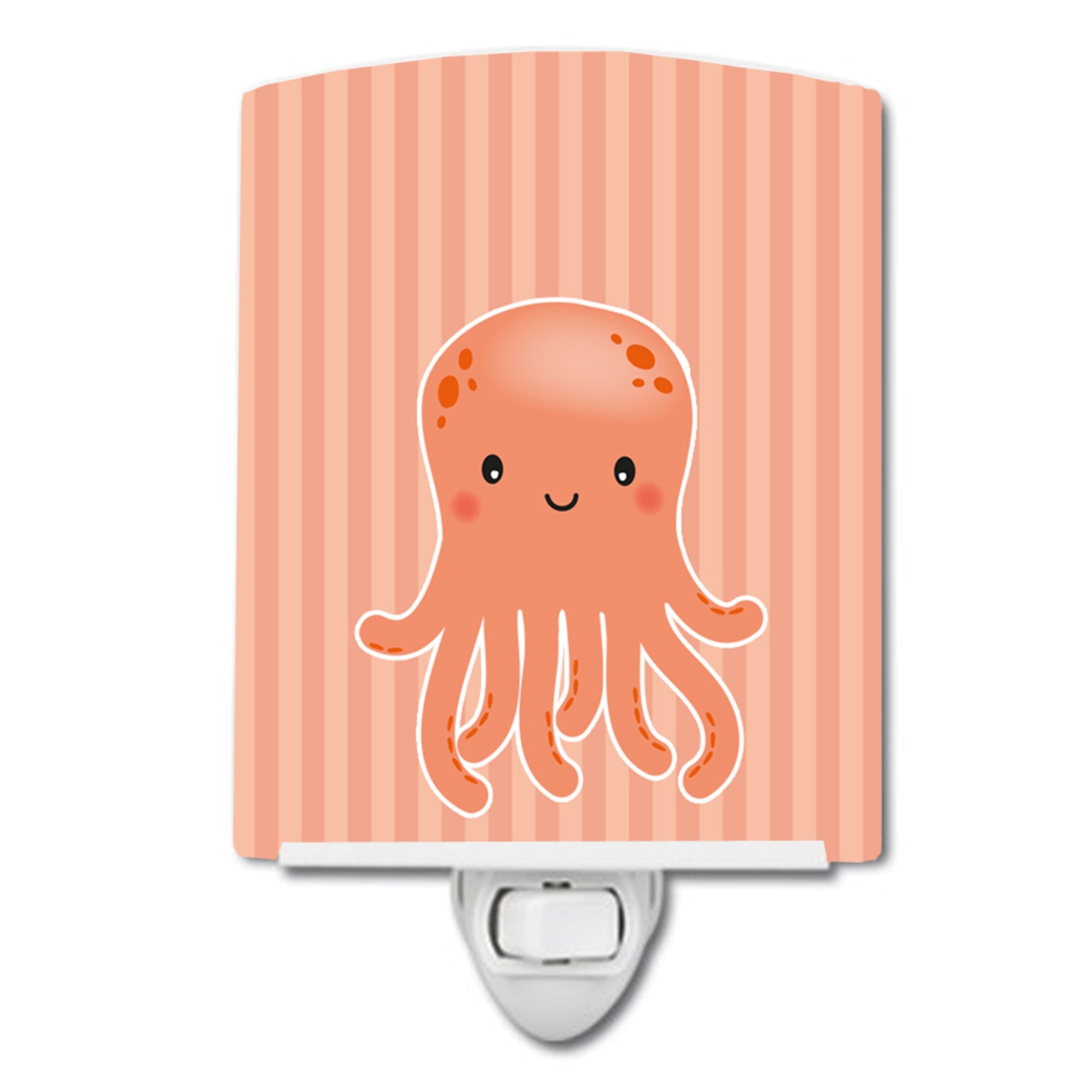  inchCarolines Treasures Octopus Ceramic Night Light, Pink, 6 inch inch x 4 inch inch inch