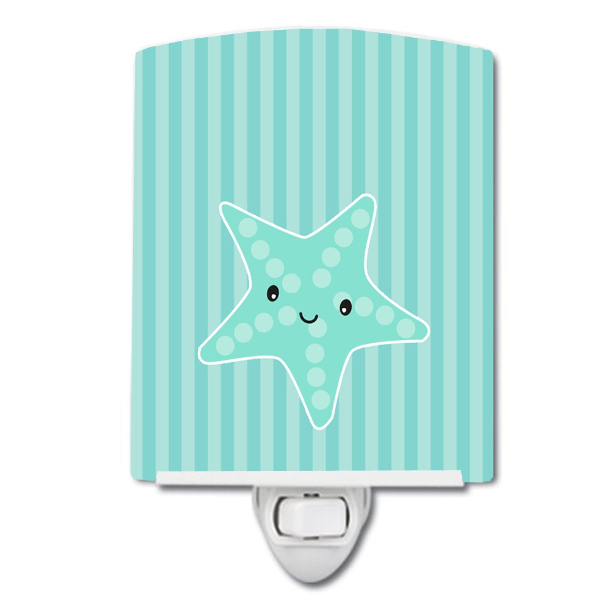  inchCarolines Treasures Starfish Ceramic Night Light, Blue, 6 inch inch x 4 inch inch inch