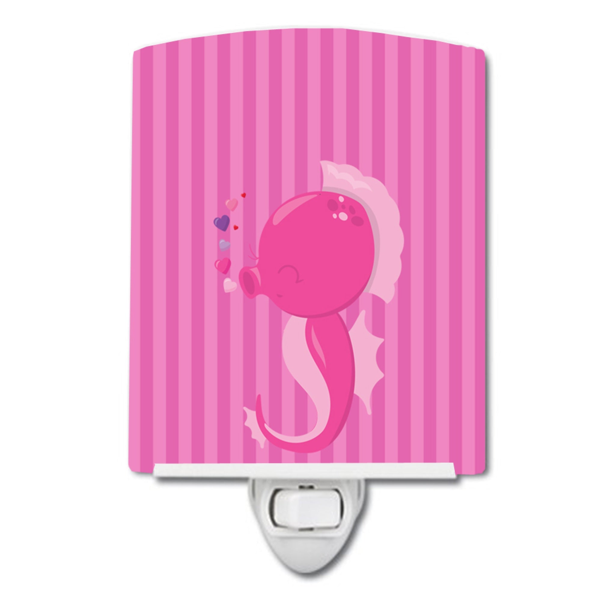  inchCarolines Treasures Seahorse Ceramic Night Light, Pink, 6 inch inch x 4 inch inch inch