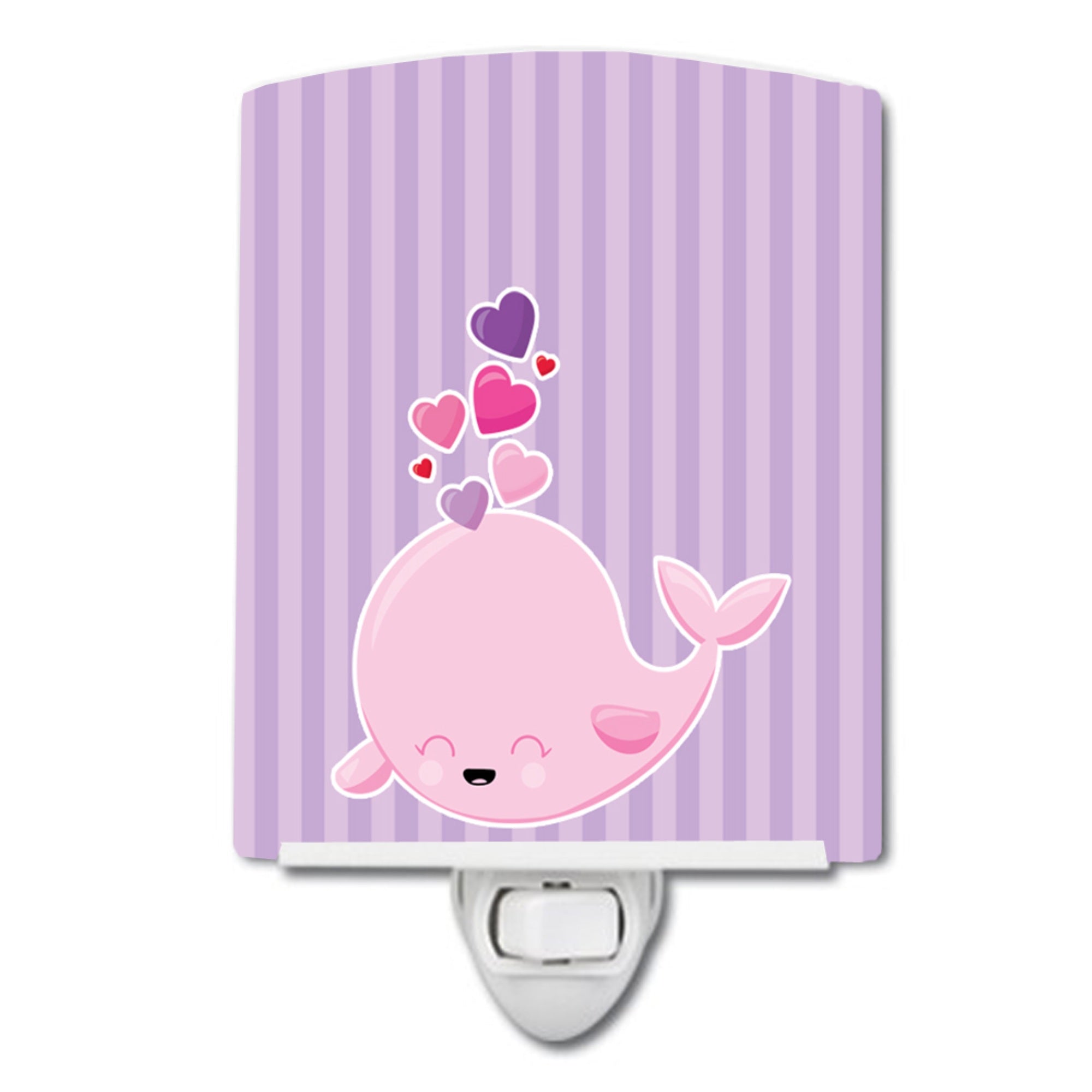  inchCarolines Treasures Whale Ceramic Night Light, Pink, 6 inch inch x 4 inch inch inch