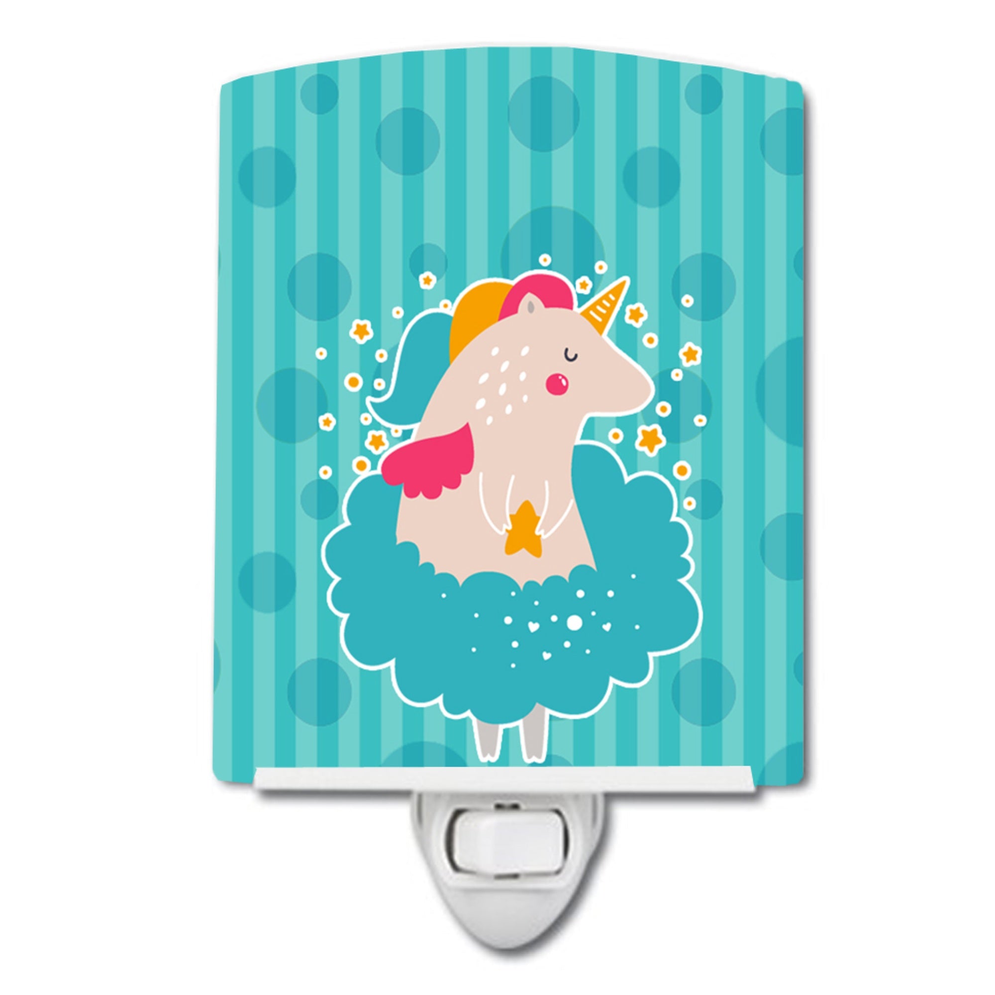  inchCarolines Treasures Unicorn Ceramic Night Light, Ballerina, Blue, 6 inch inch x 4 inch inch inch