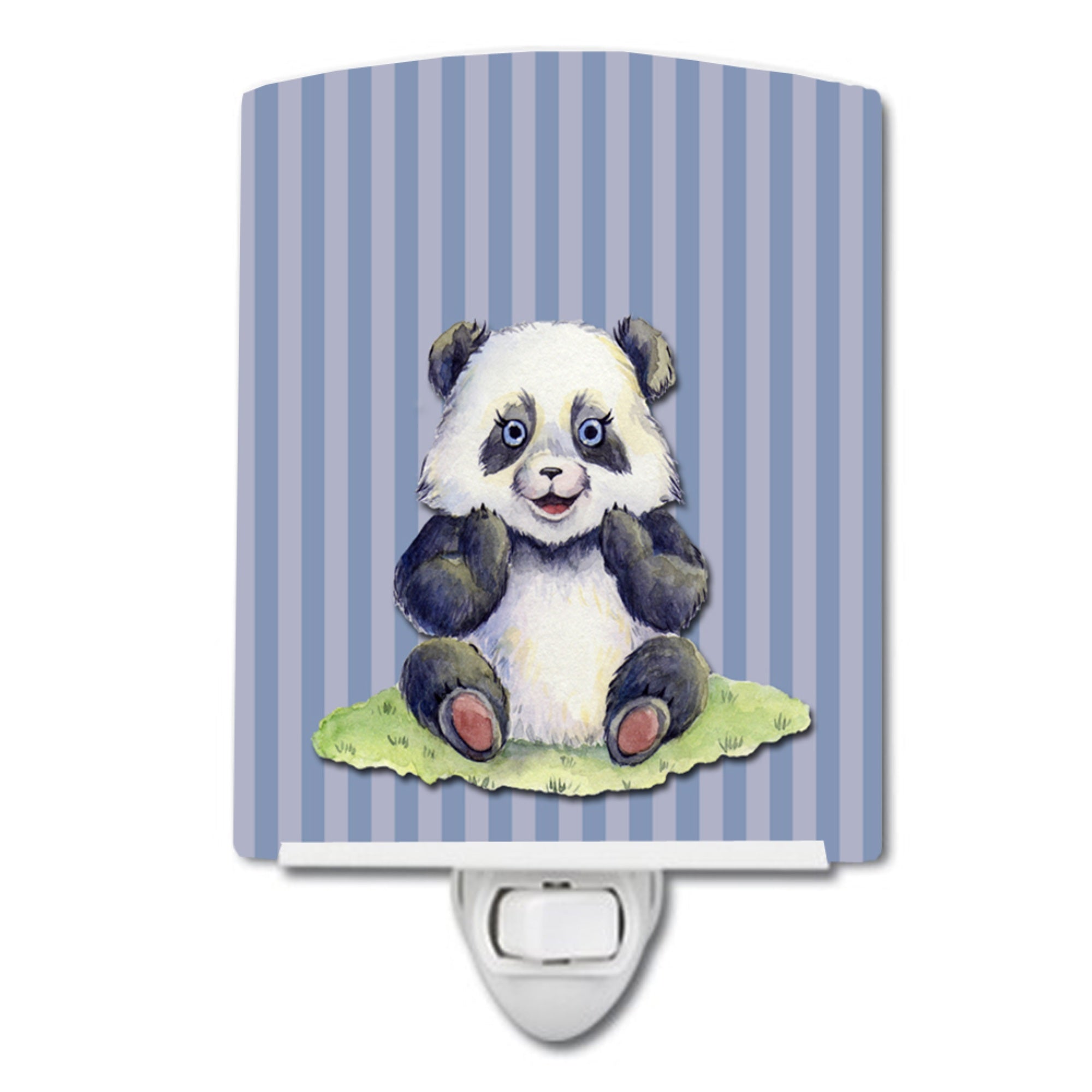  inchCarolines Treasures Panda Bear Ceramic Night Light, Blue, 6 inch inch x 4 inch inch inch
