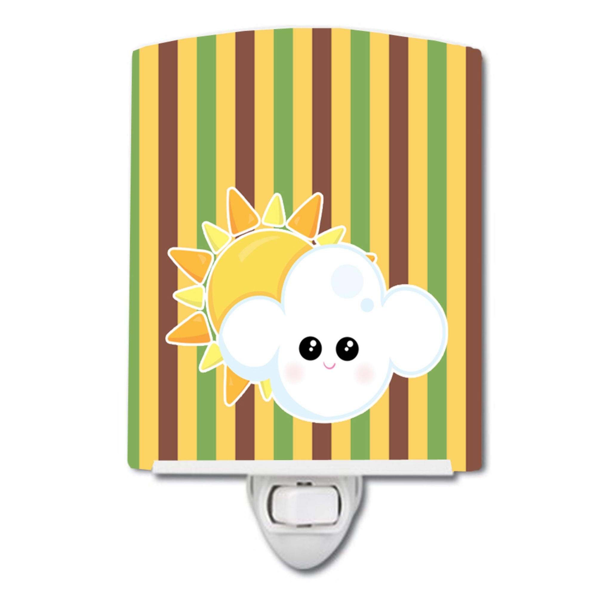  inchCarolines Treasures Weather Ceramic Night Light, Partly Cloudy Face, Multicolor, 6 inch inch x 4 inch inch inch