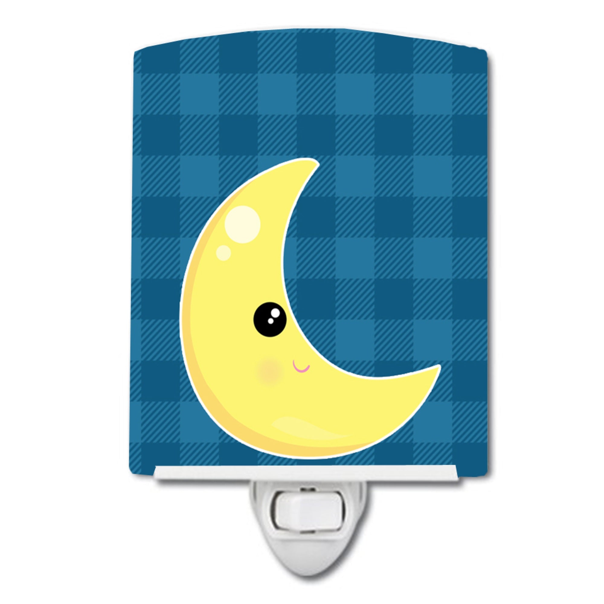  inchCarolines Treasures Weather MoFace Ceramic Night Light, Blue, 6 inch inch x 4 inch inch inch
