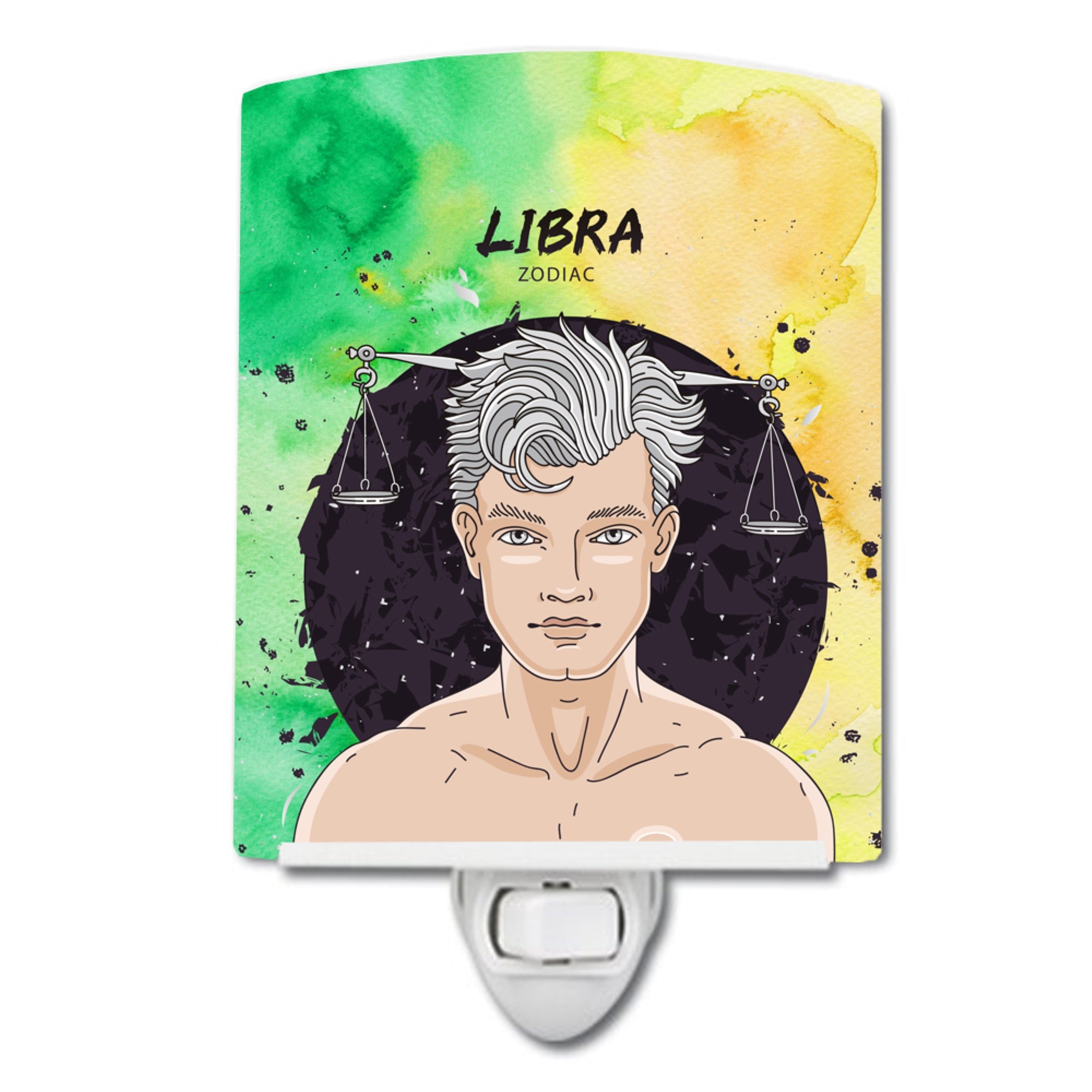  inchCarolines Treasures Libra Zodiac Sign Ceramic Night Light, 6x4, Multicolor inch