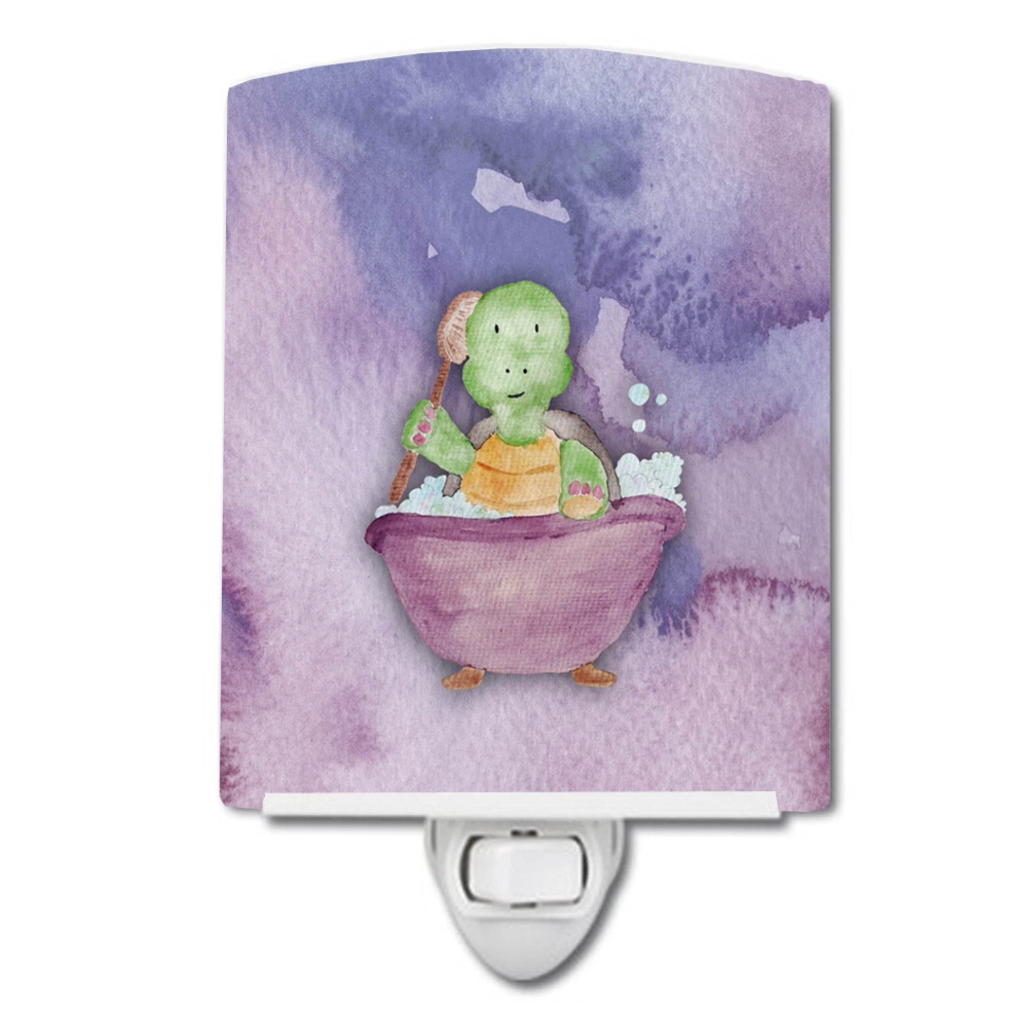  inchCarolines Treasures Turtle Watercolor Ceramic Night Light, Bathing, Multicolor, 6 inch inch x 4 inch inch inch