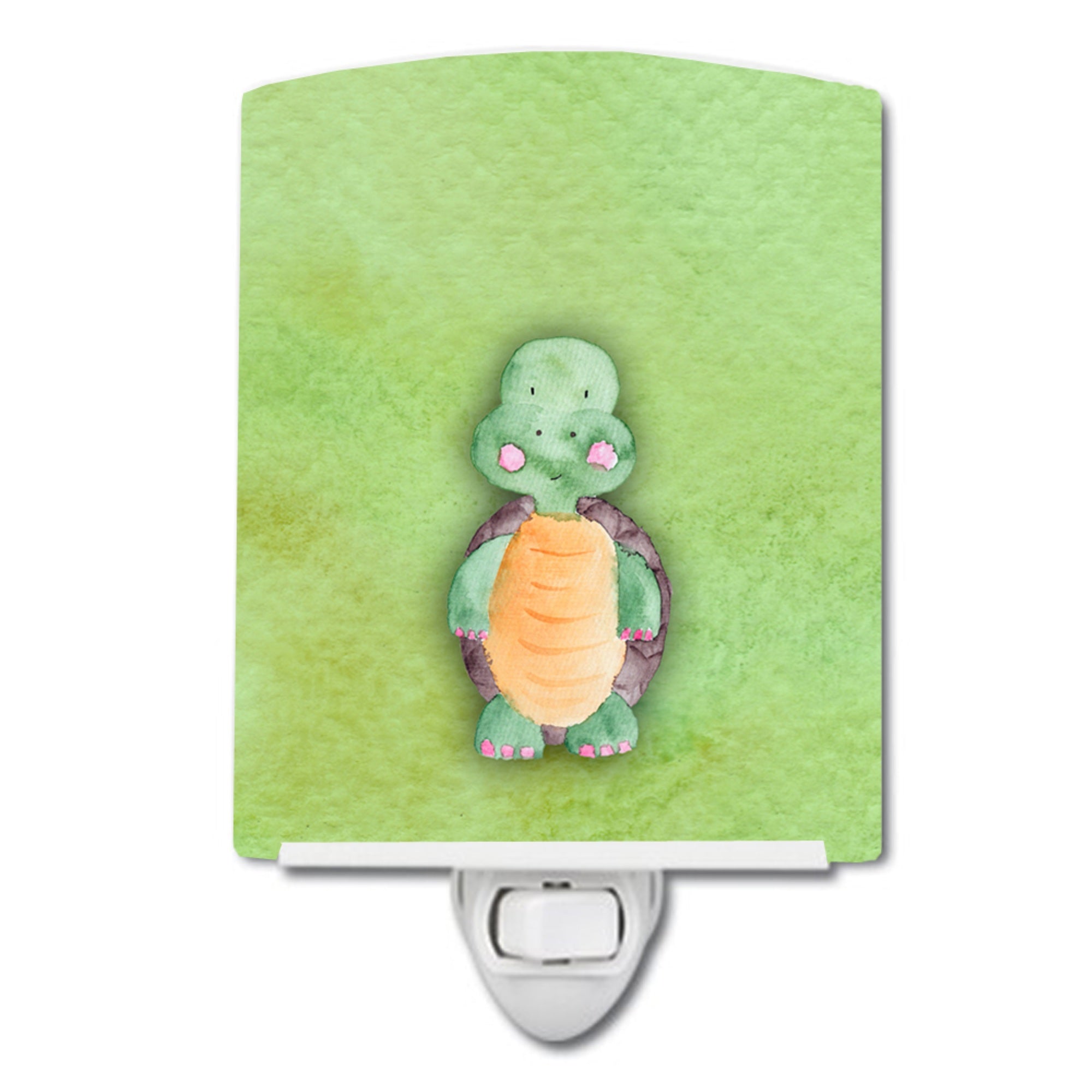  inchCarolines Treasures Turtle Watercolor Ceramic Night Light, Multicolor, 6 inch inch x 4 inch inch inch