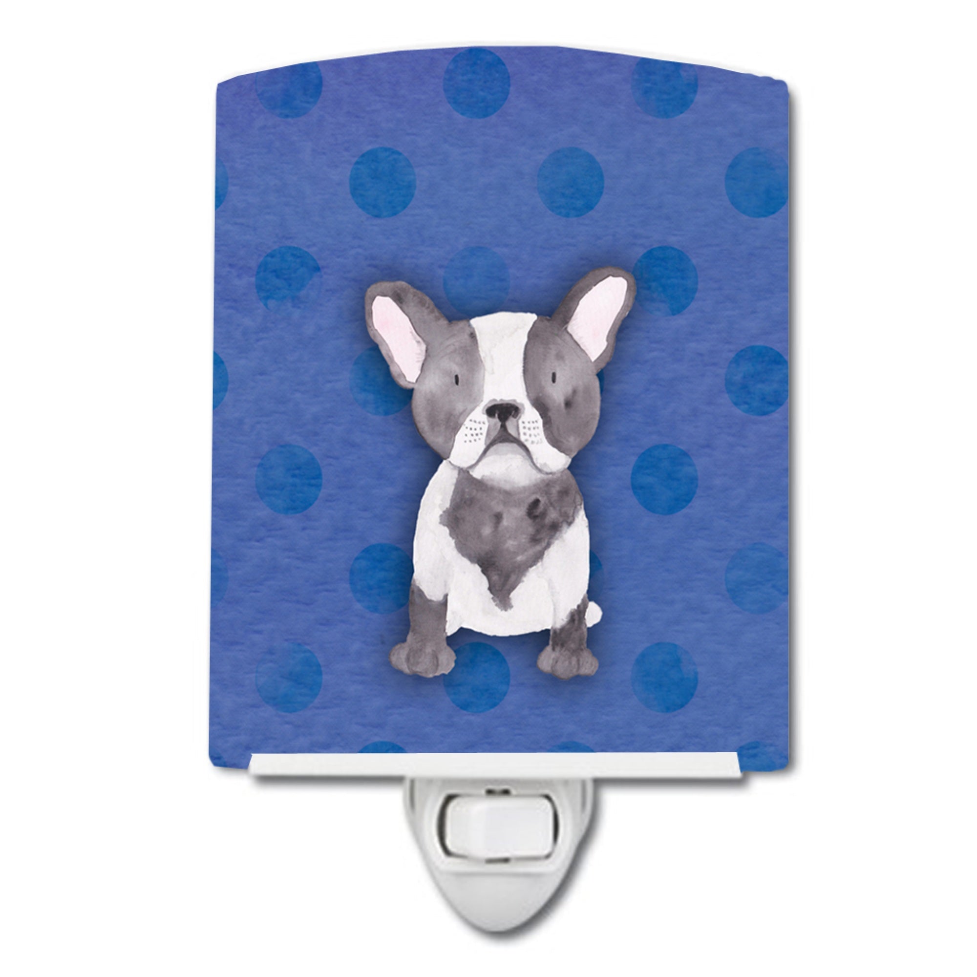  inchCarolines Treasures French Bulldog Watercolor Ceramic Night Light, Polka Dot, Multicolor, 6 inch inch x 4 inch inch inch