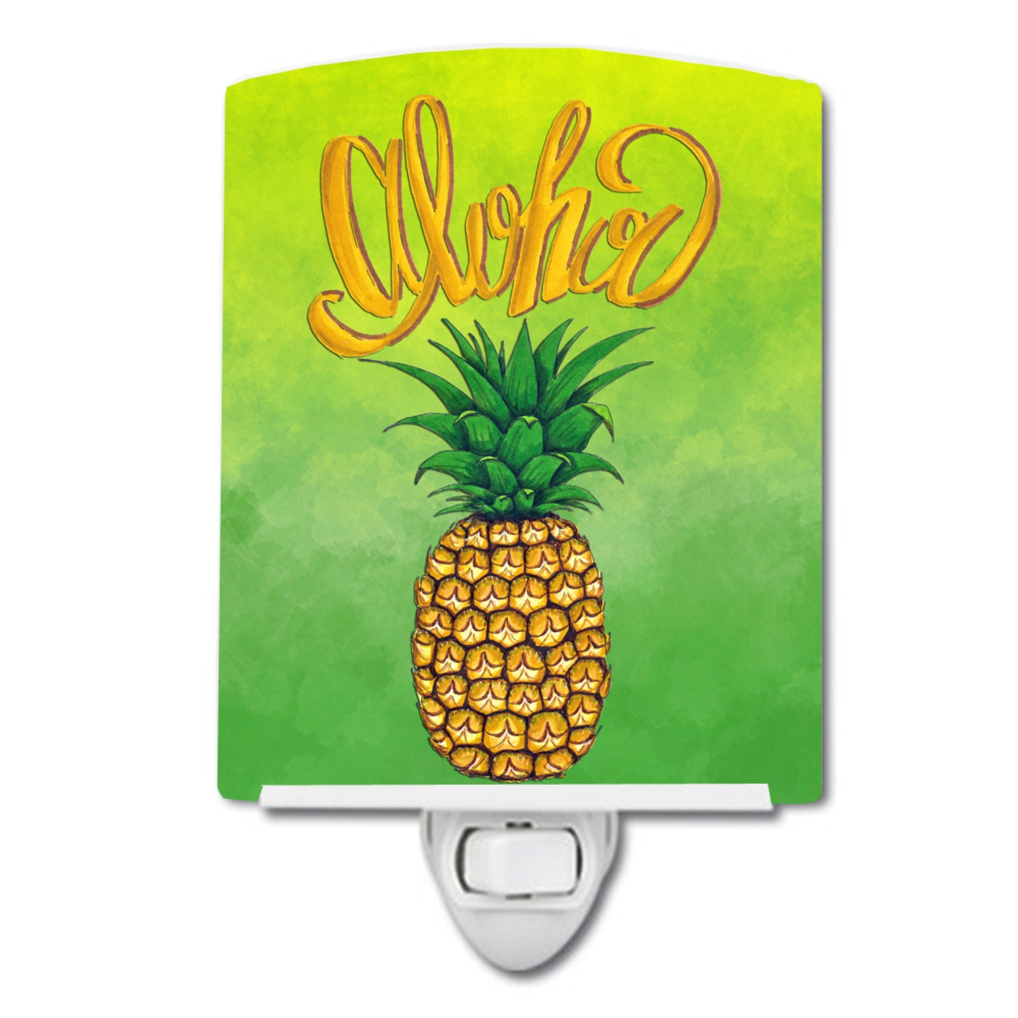  inchCarolines Treasures Aloha Pineapple Welcome Ceramic Night Light, 6x4, Multicolor inch
