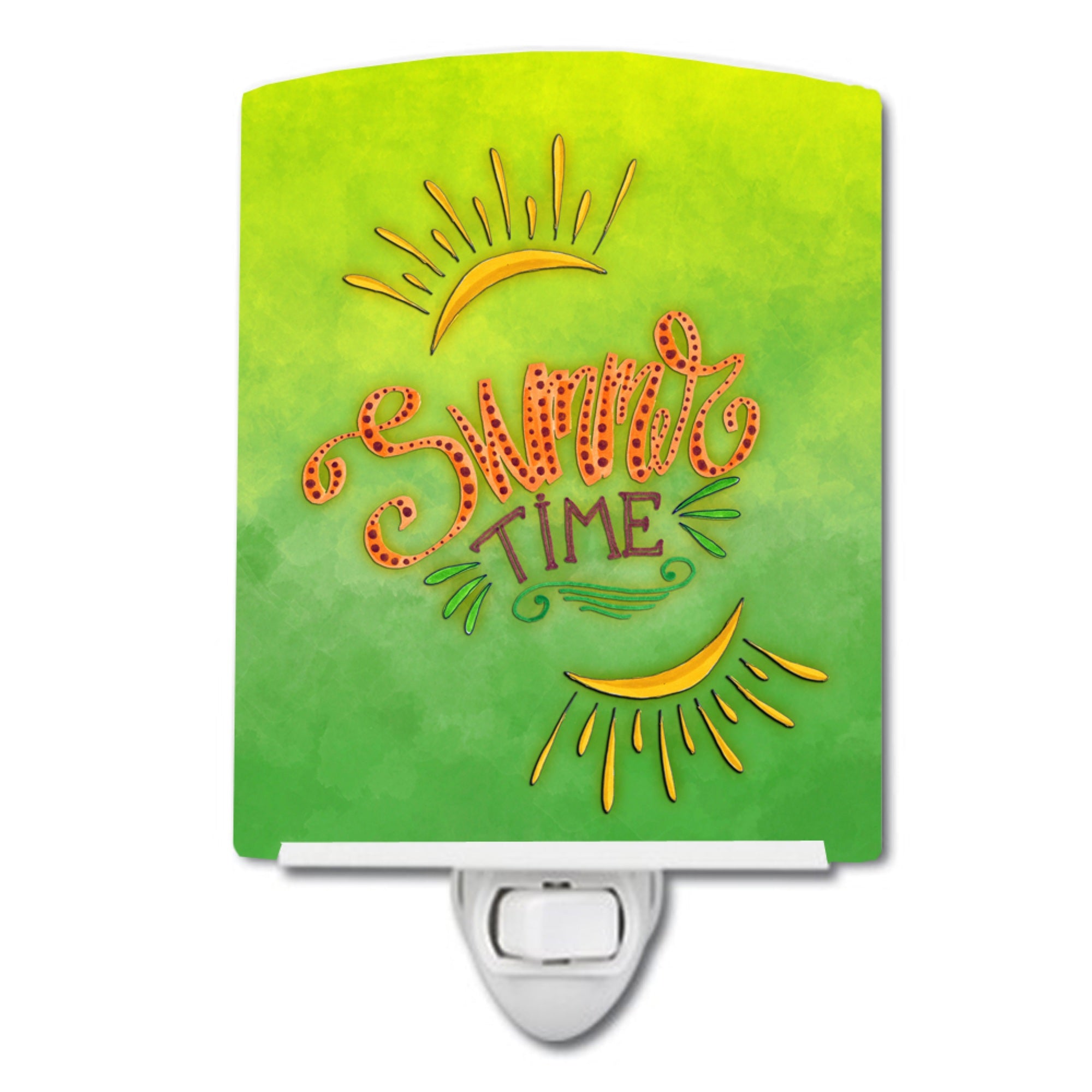  inchCarolines Treasures Summer Time Ceramic Night Light, 6x4, Multicolor inch