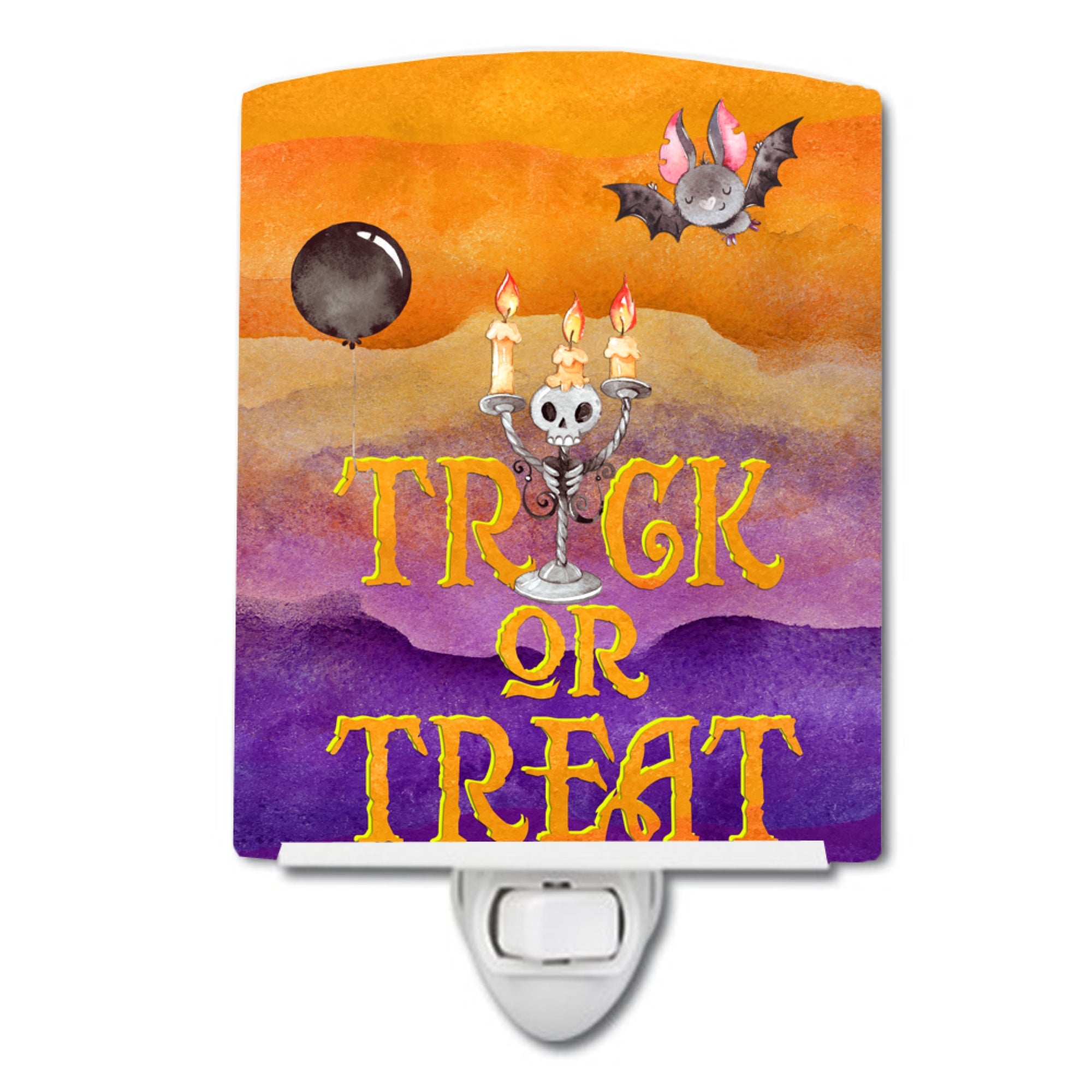  inchCarolines Treasures Halloween Trick or Treat Ceramic Night Light, 6x4, Multicolor inch