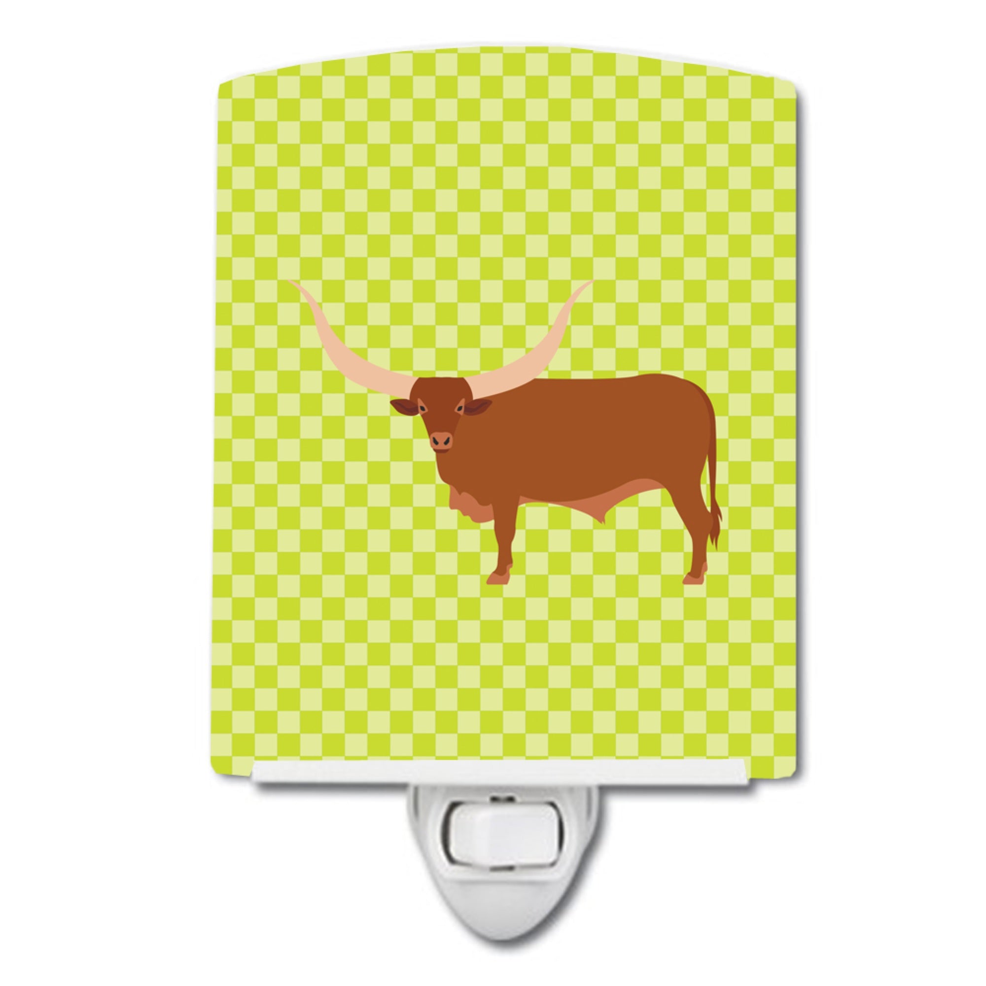  inchCarolines Treasures AnkoleWatusu Cow Green Ceramic Night Light, 6x4, Multicolor inch