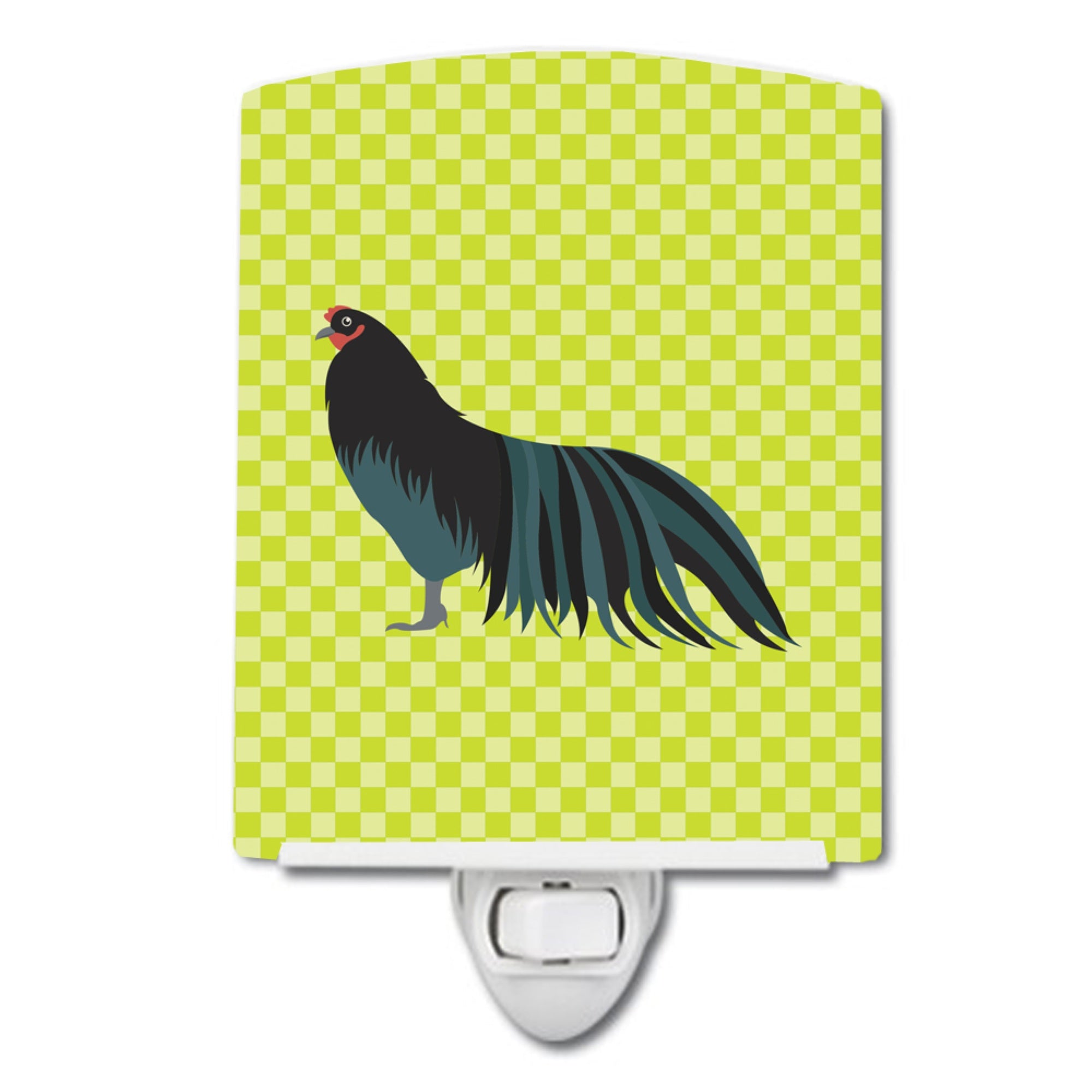  inchCarolines Treasures Sumatra Chicken Green Ceramic Night Light, 6x4, Multicolor inch