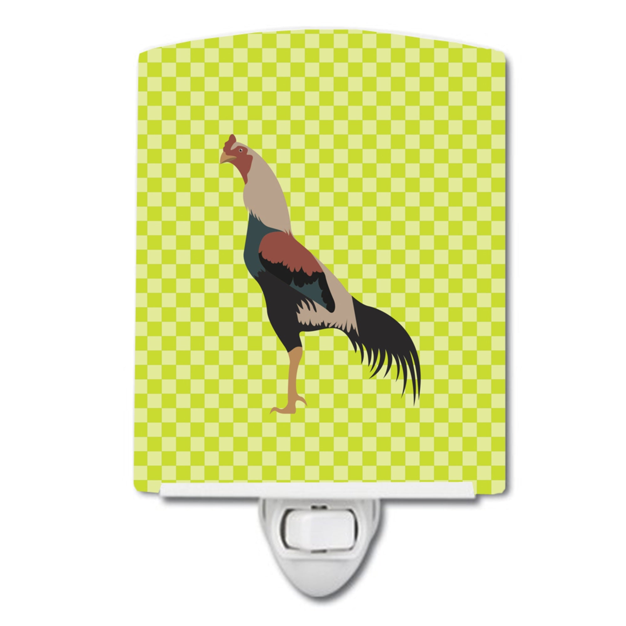  inchCarolines Treasures Kulang Chicken Green Ceramic Night Light, 6x4, Multicolor inch