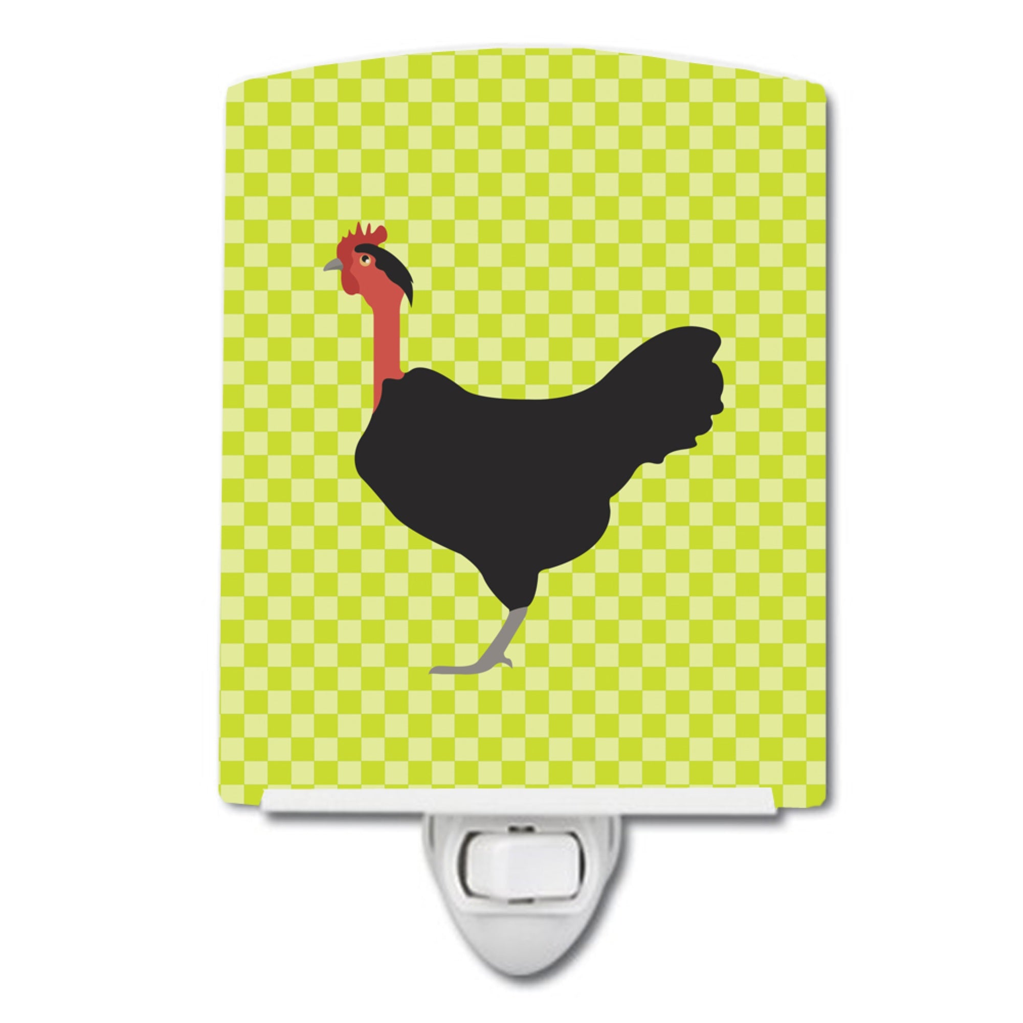  inchCarolines Treasures Naked Neck Chicken Green Ceramic Night Light, 6x4, Multicolor inch